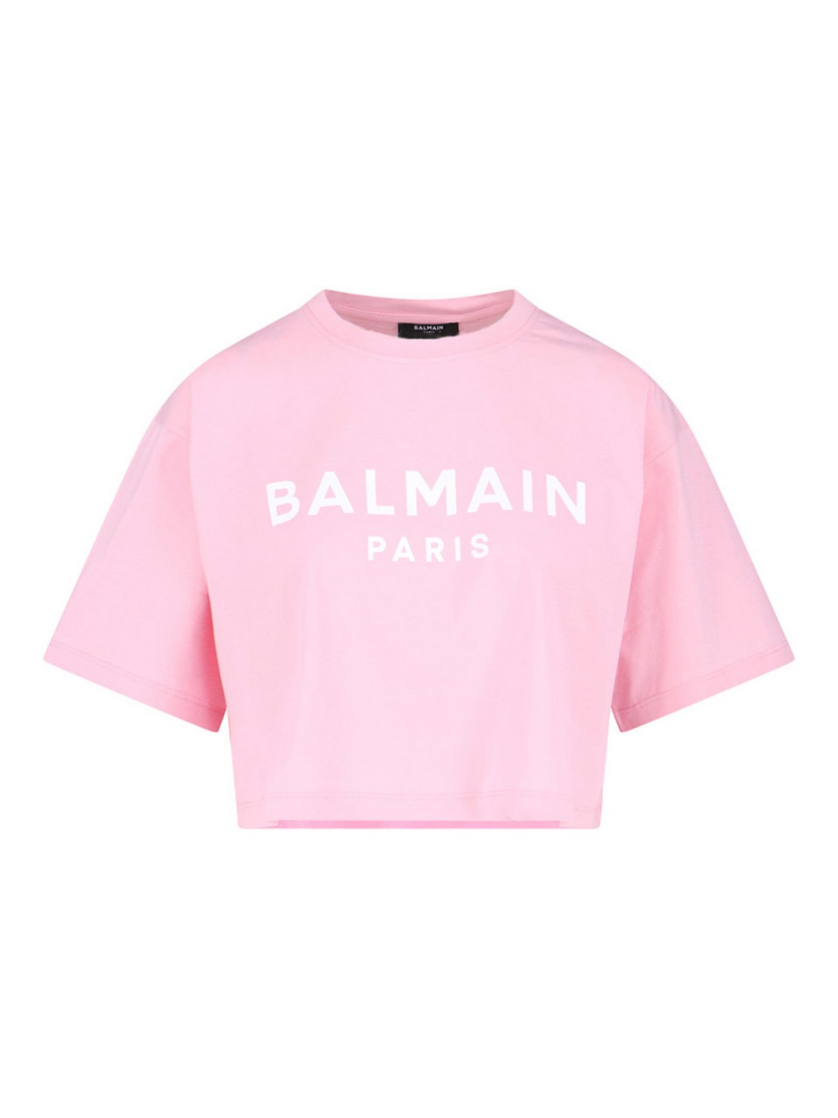 Balmain T-shirt Crop Logo