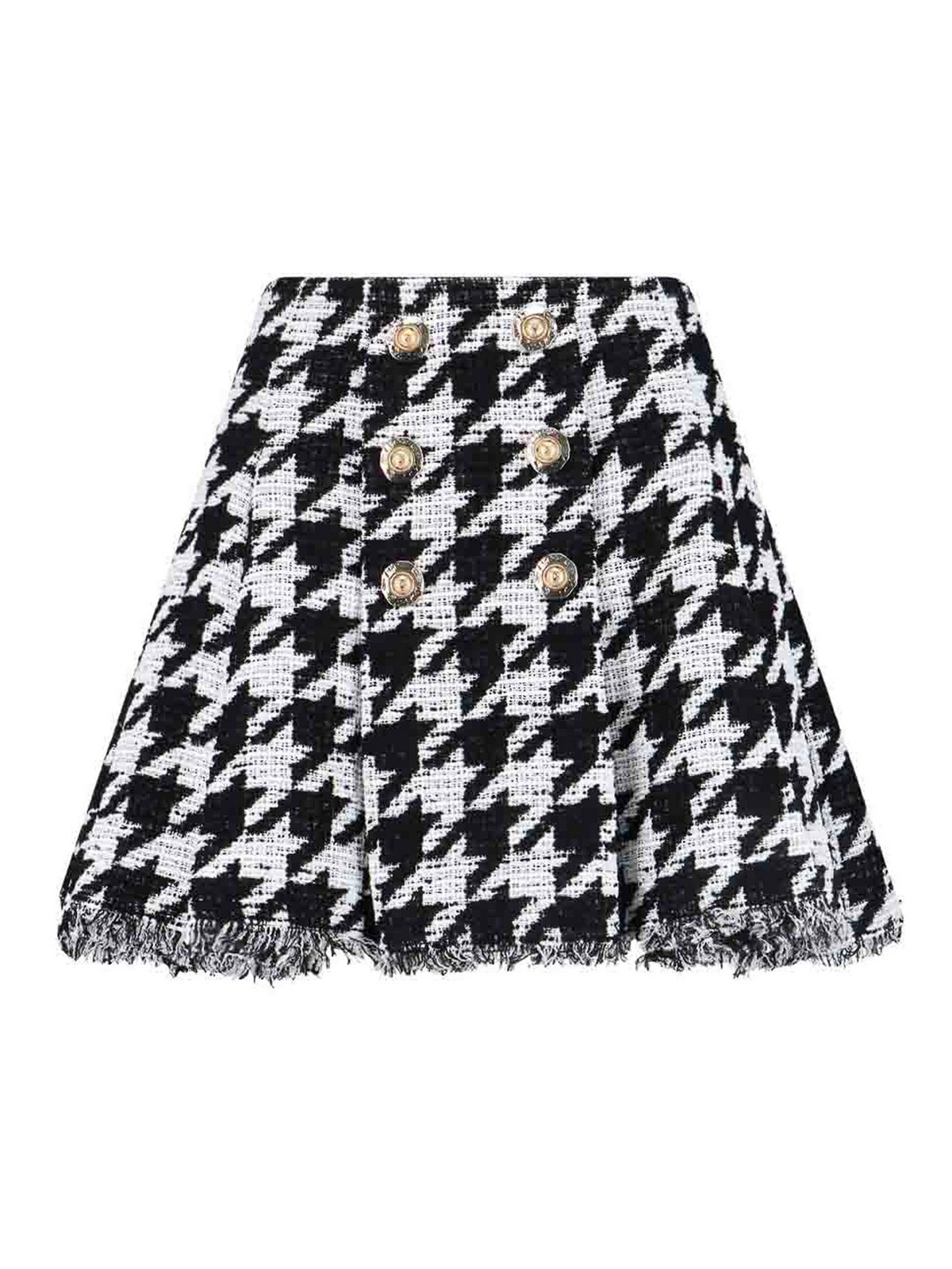 Balmain Mini Pied De Poule Skirt