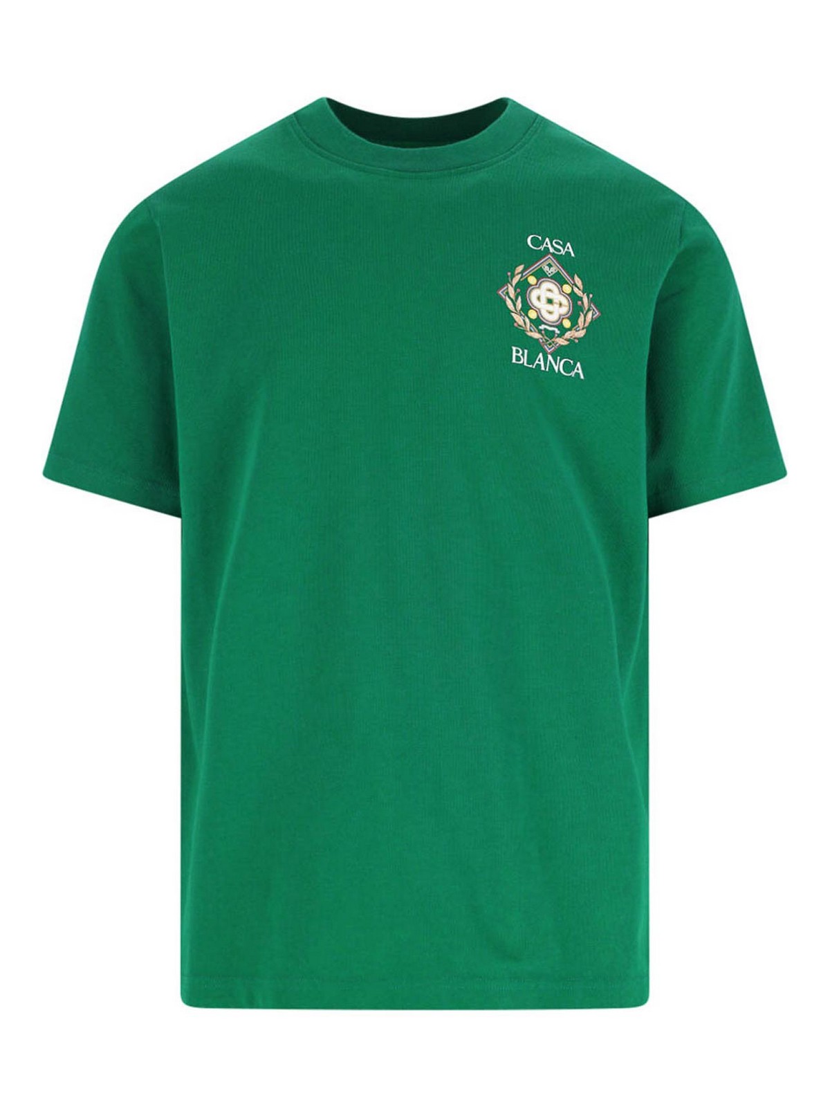 Casablanca Montagne Ondulee Crewneck T-shirt In Green