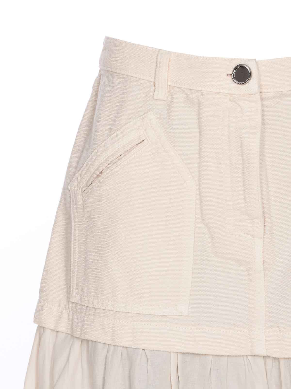 スカート PINKO Women Mid Skirts 105252 A2MIC00 White Long skirt in canvas and cotton voile PINKO → Shop Online