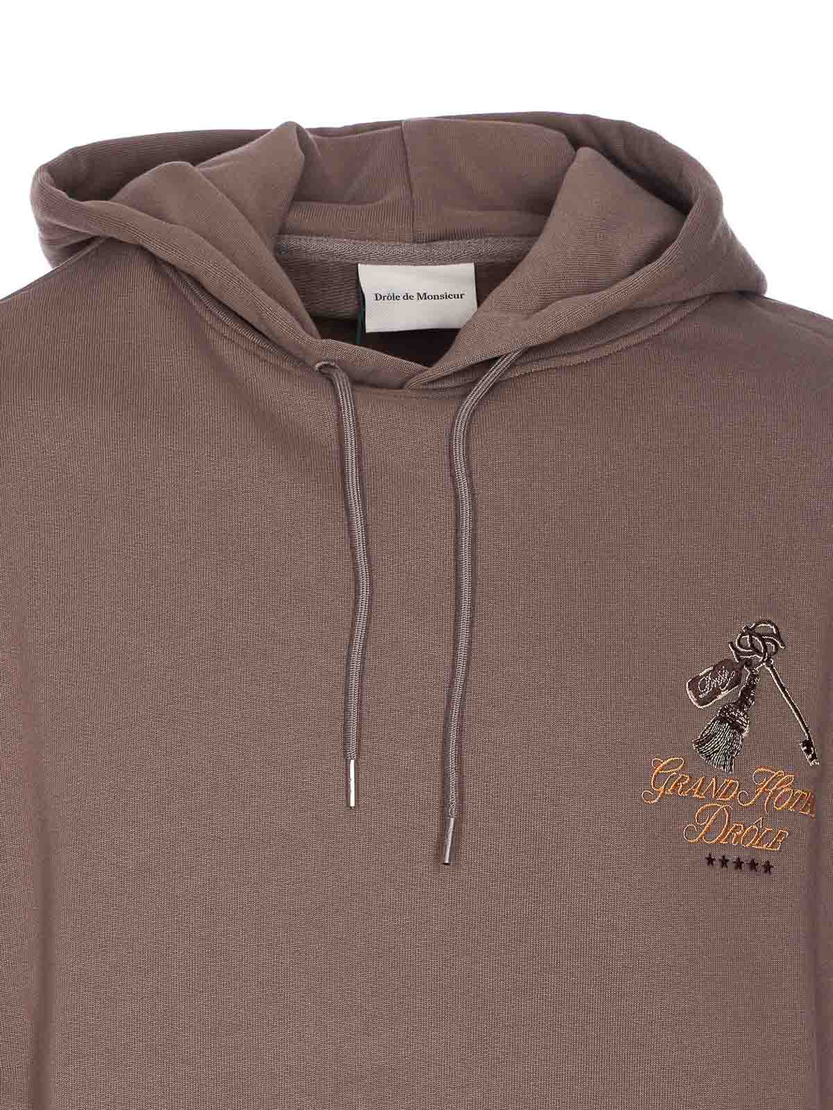 パーカー・フーディ Drole De Monsieur The Grand Hotel Sweatshirt Drôle de Monsieur Taupe Grand Hotel Hoodie - Brown