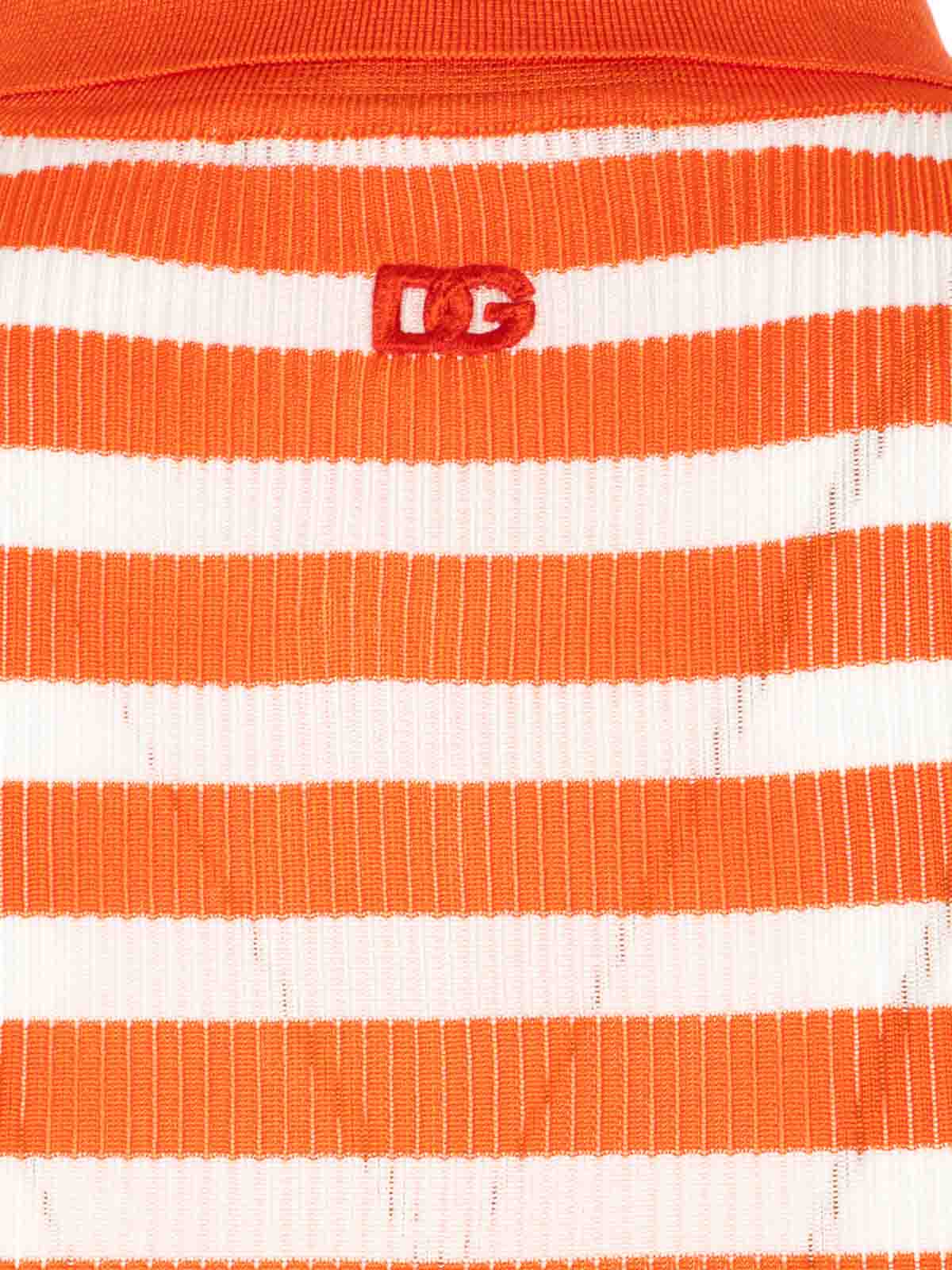 Tシャツ・カットソー DOLCE & GABBANA Woman Polo Shirt Orange FXZ37ZJAIRR W8266 Viscose polo in Multicolor for Women | Dolce&Gabbana® US