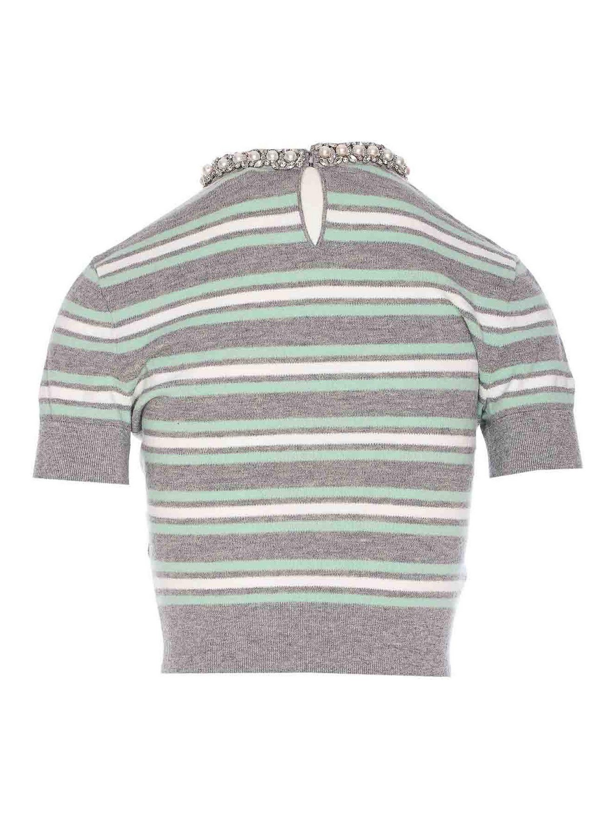 Self-portrait Striped Knit Top