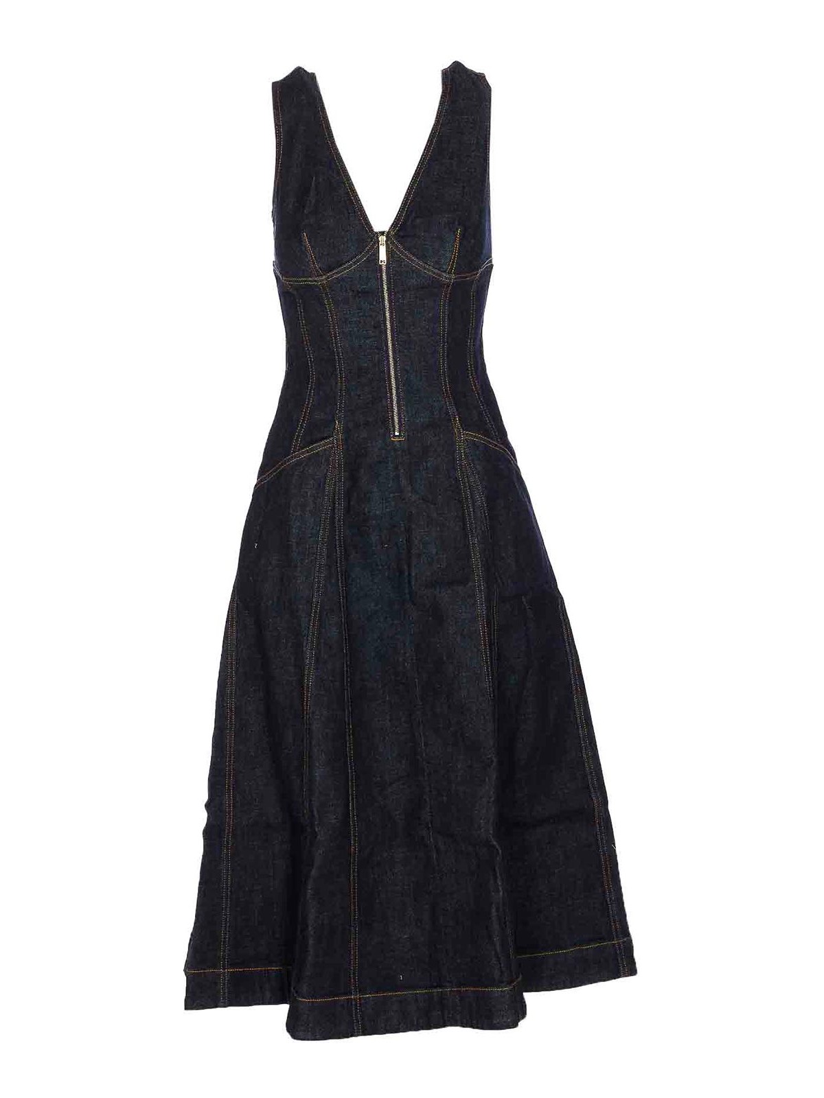Self-portrait Denim Midi Dress