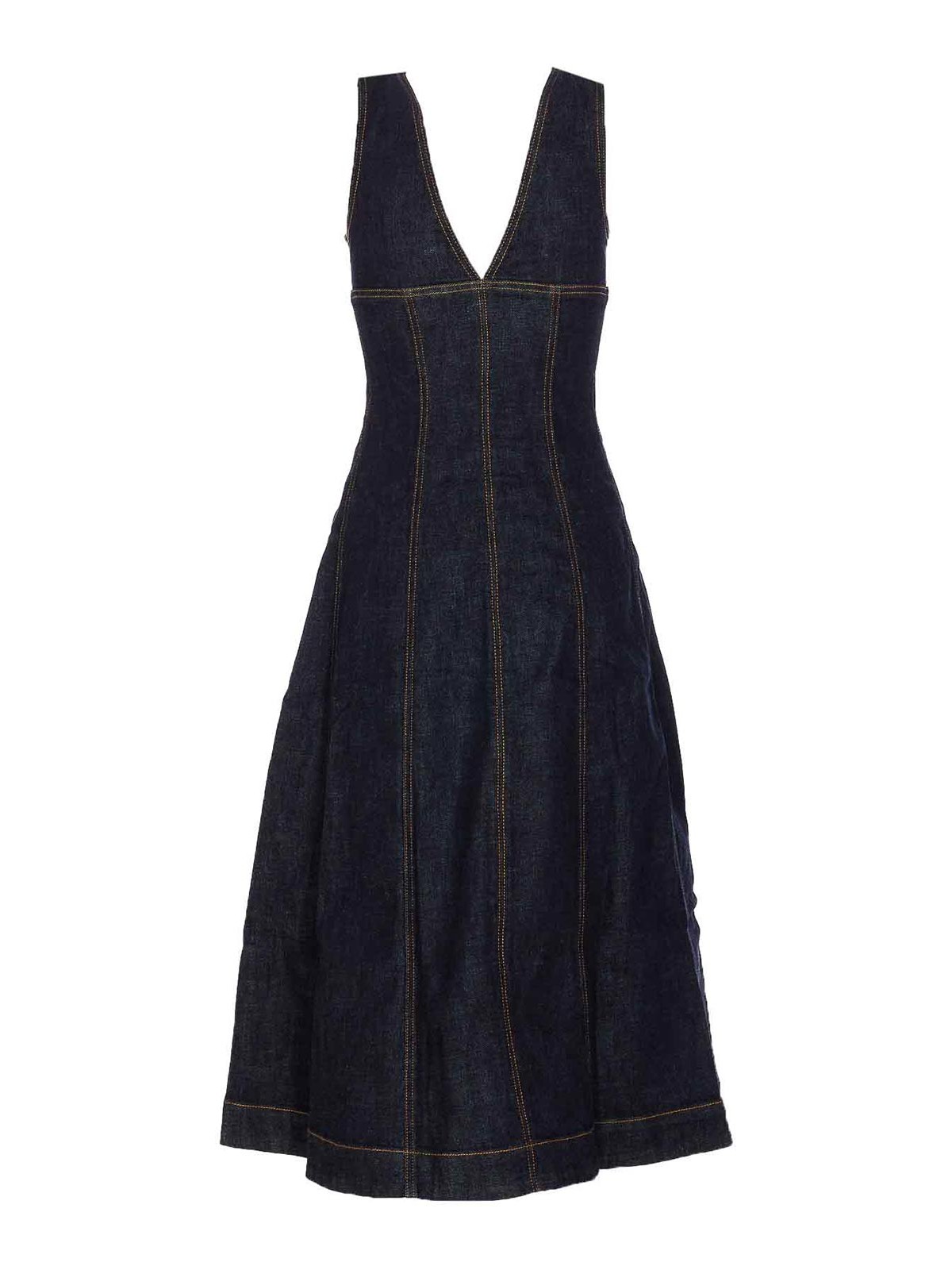 Self-portrait Denim Midi Dress