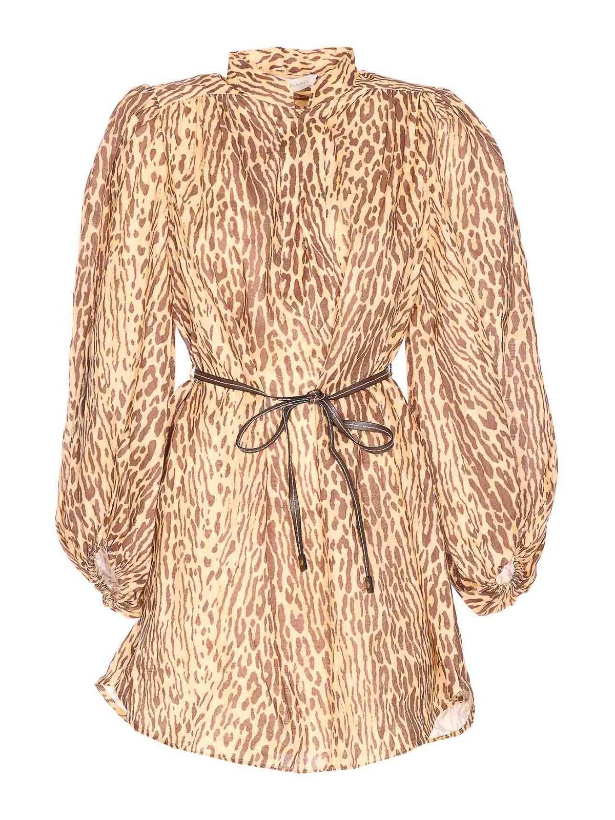 Zimmermann Leopard Print Cascadian Blouse