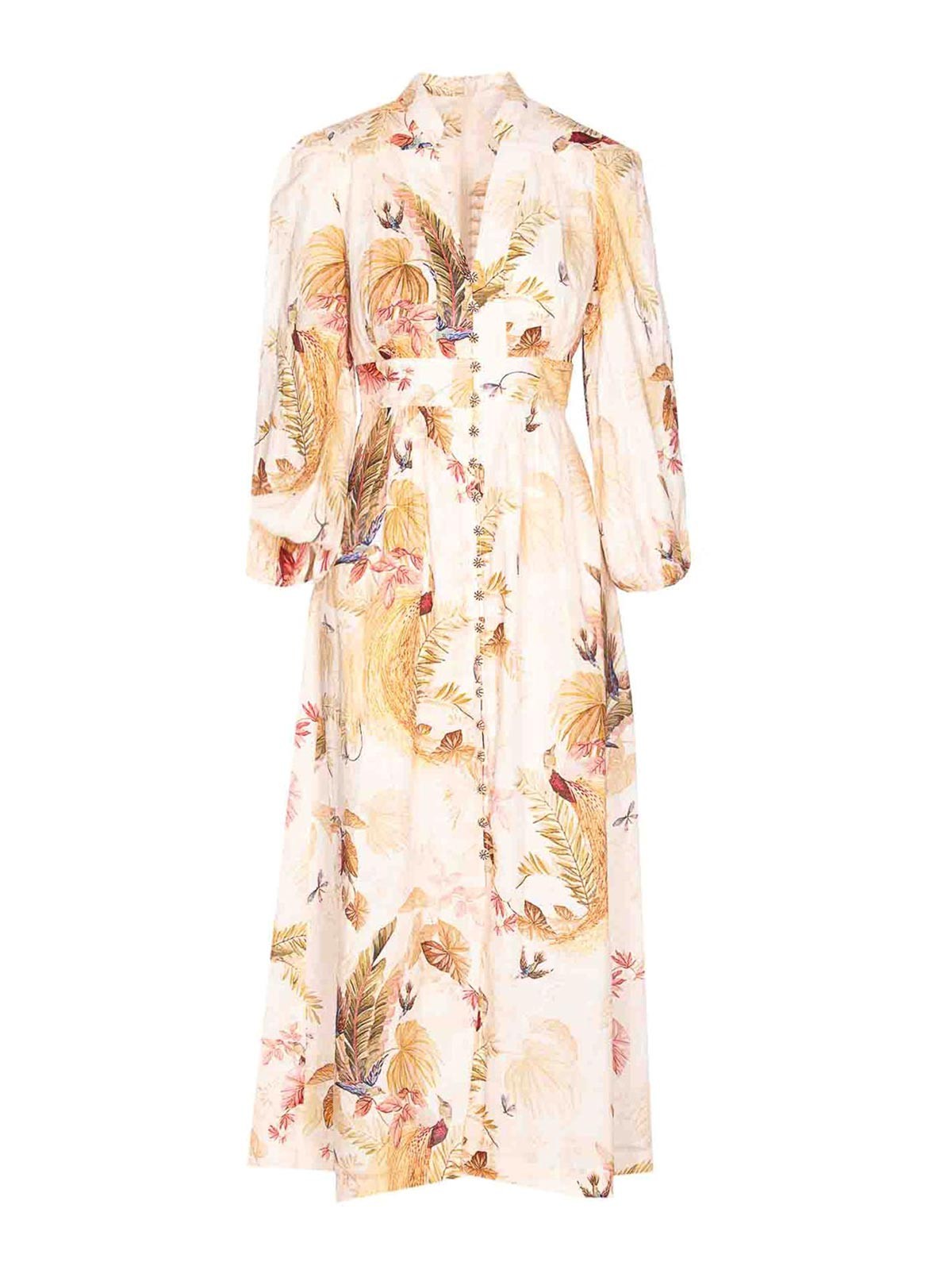 Zimmermann Ascension Plunge Midi Dress