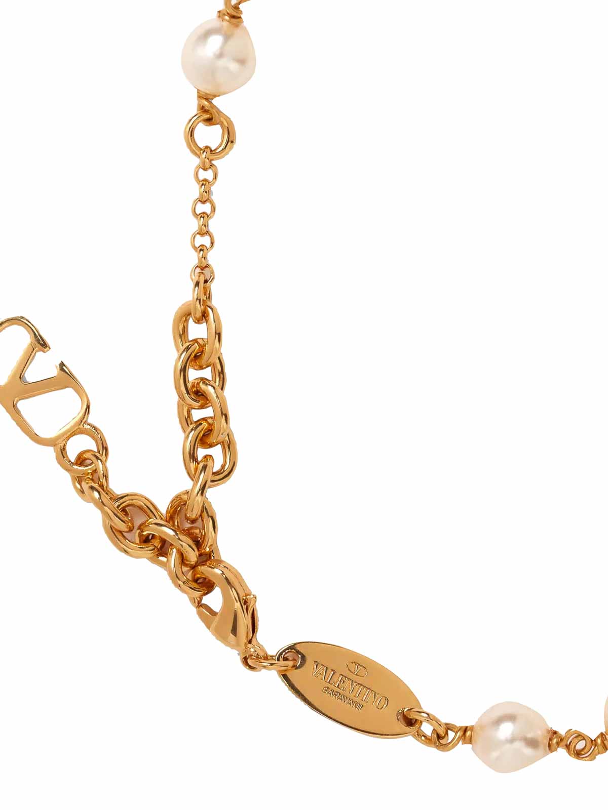 ブレスレット VALENTINO GARAVANI VLOGO SIGNATURE PEARL BRACELET Valentino Garavani VLogo Signature Pearl Bracelet | White