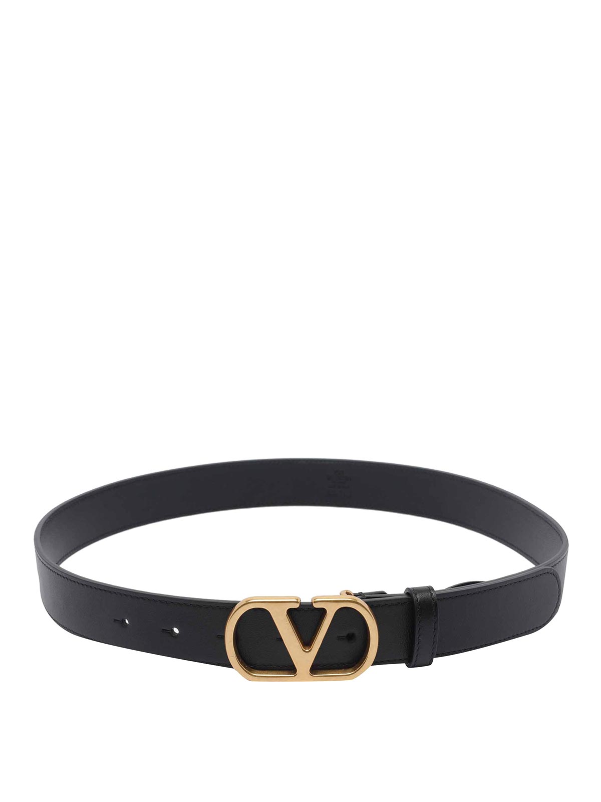 ベルト Valentino Garavani Cintura Sottile Vlogo Signature In Pelle Valentino Garavani Vlogo Signature Reversible Shiny Calfskin