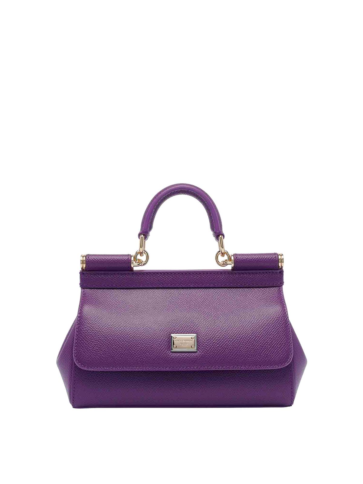 Dolce & Gabbana Small Sicily Handbag In Purple