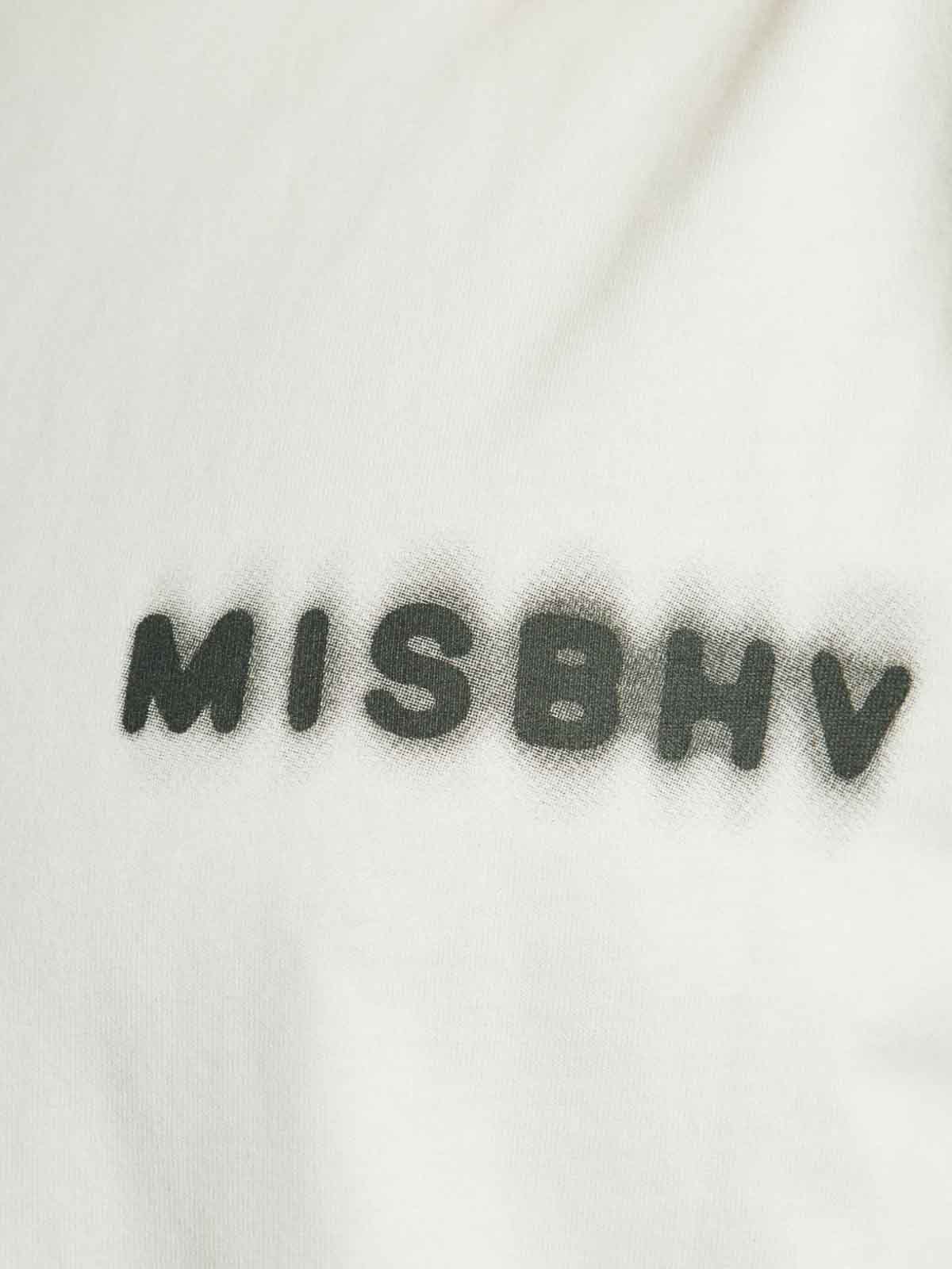 Tシャツ・カットソー MISBHV Men T-shirt White 250M158 WHITE Misbhv Cotton T-Shirt In White With Logo - White - Men