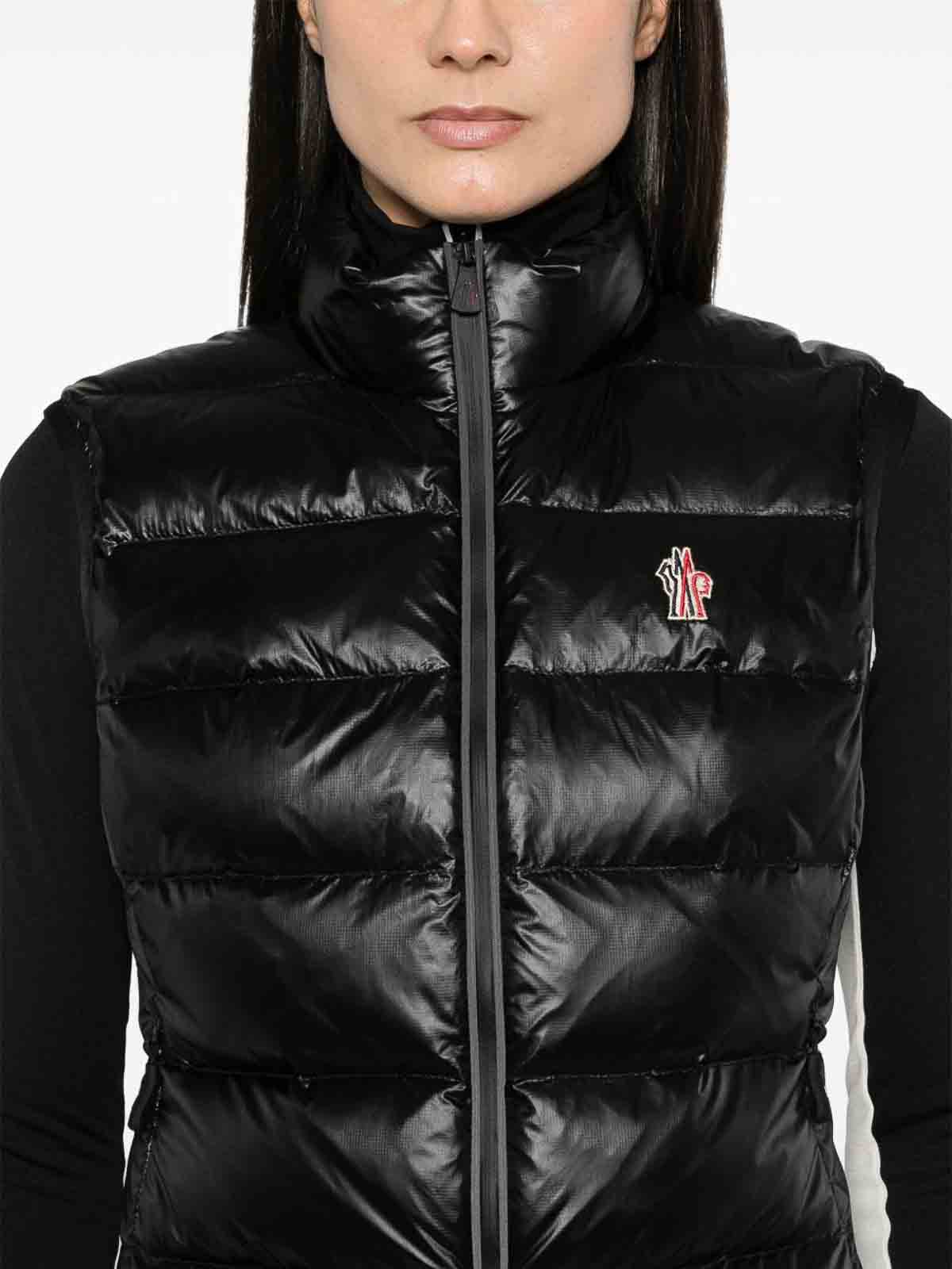 Moncler Waterproof Vest In Black In Black