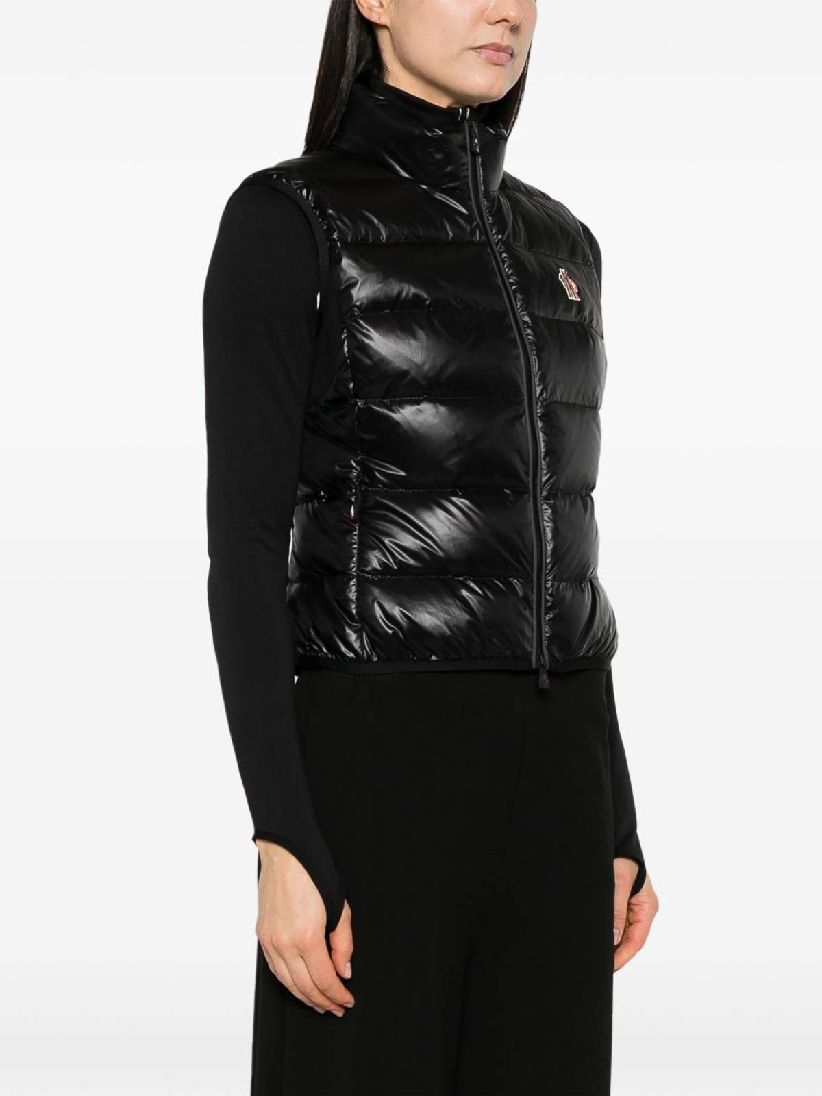 Moncler Waterproof Vest In Black In Black