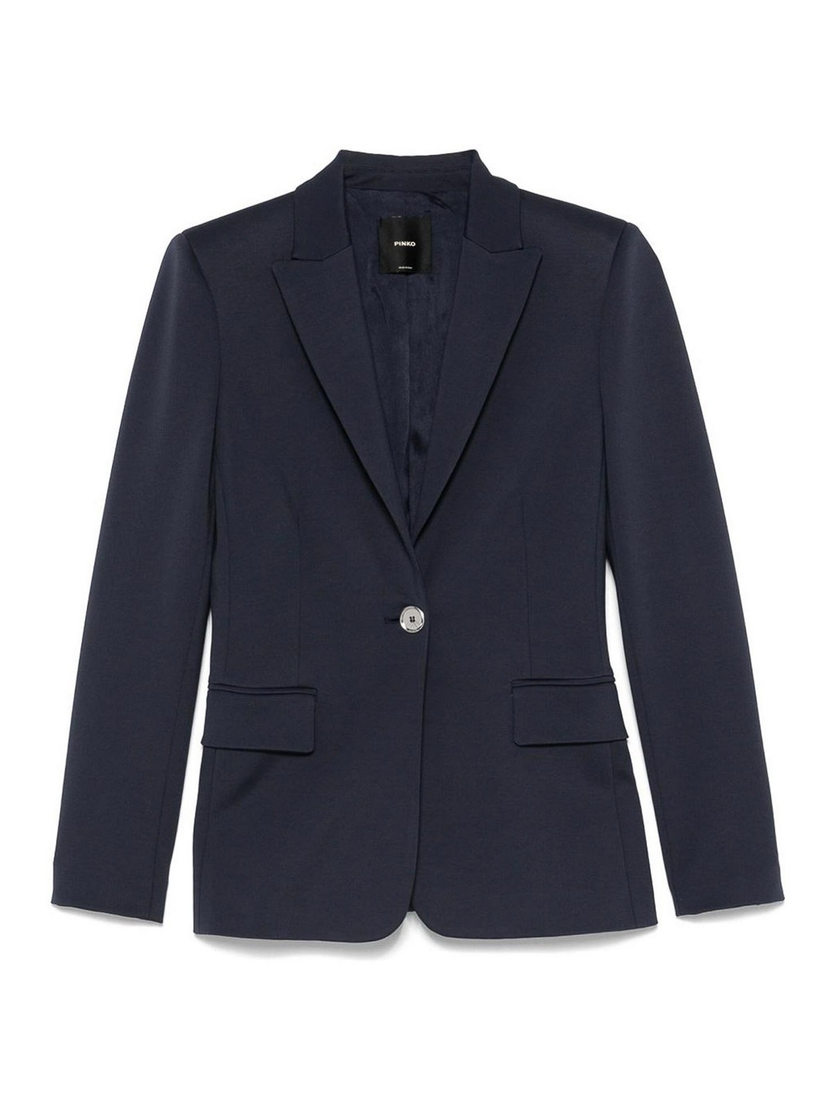 Pinko Tailored Blue Blazer With Single-button Closure In Blue