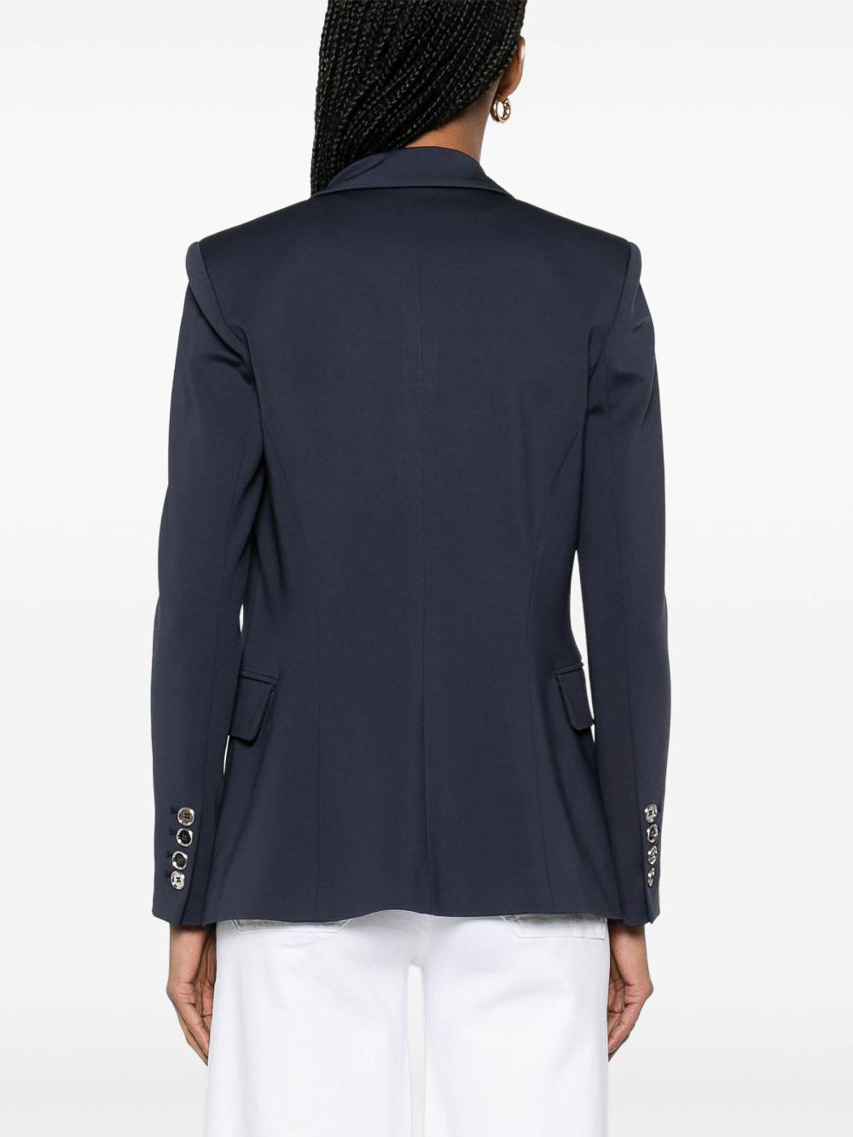 Pinko Tailored Blue Blazer With Single-button Closure In Blue