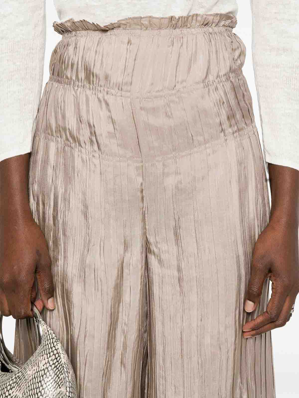 Alberta Ferretti Alberta Ferreti Habotay Trousers In Neutral