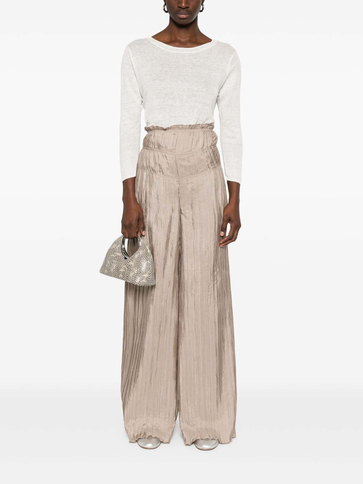 Alberta Ferretti Alberta Ferreti Habotay Trousers In Neutral