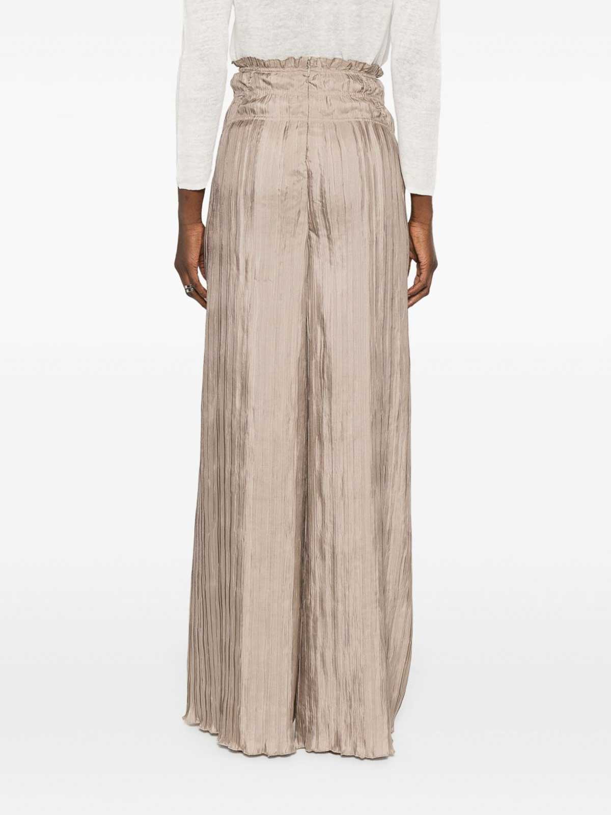 Alberta Ferretti Alberta Ferreti Habotay Trousers In Neutral