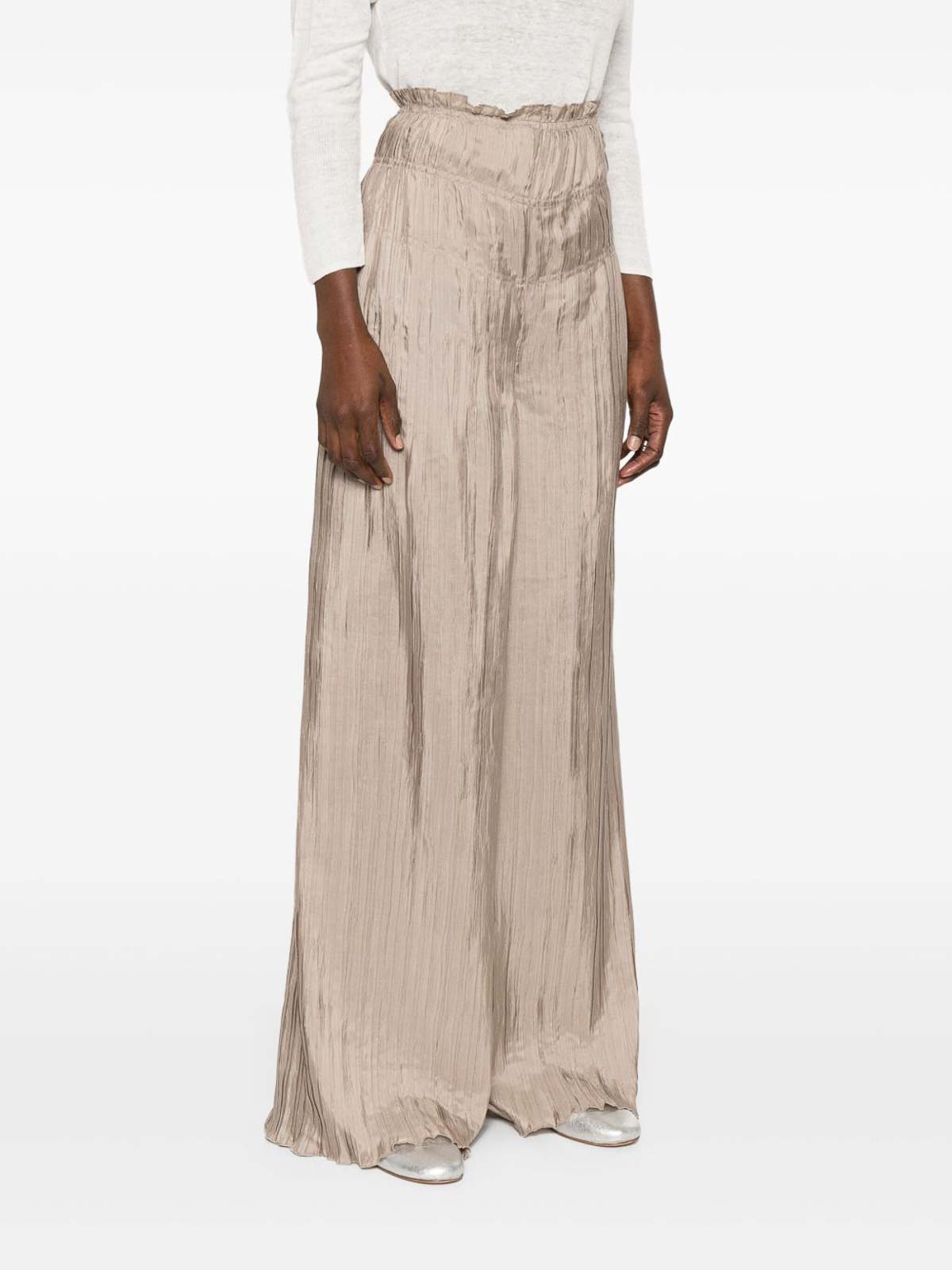 Alberta Ferretti Alberta Ferreti Habotay Trousers In Neutral
