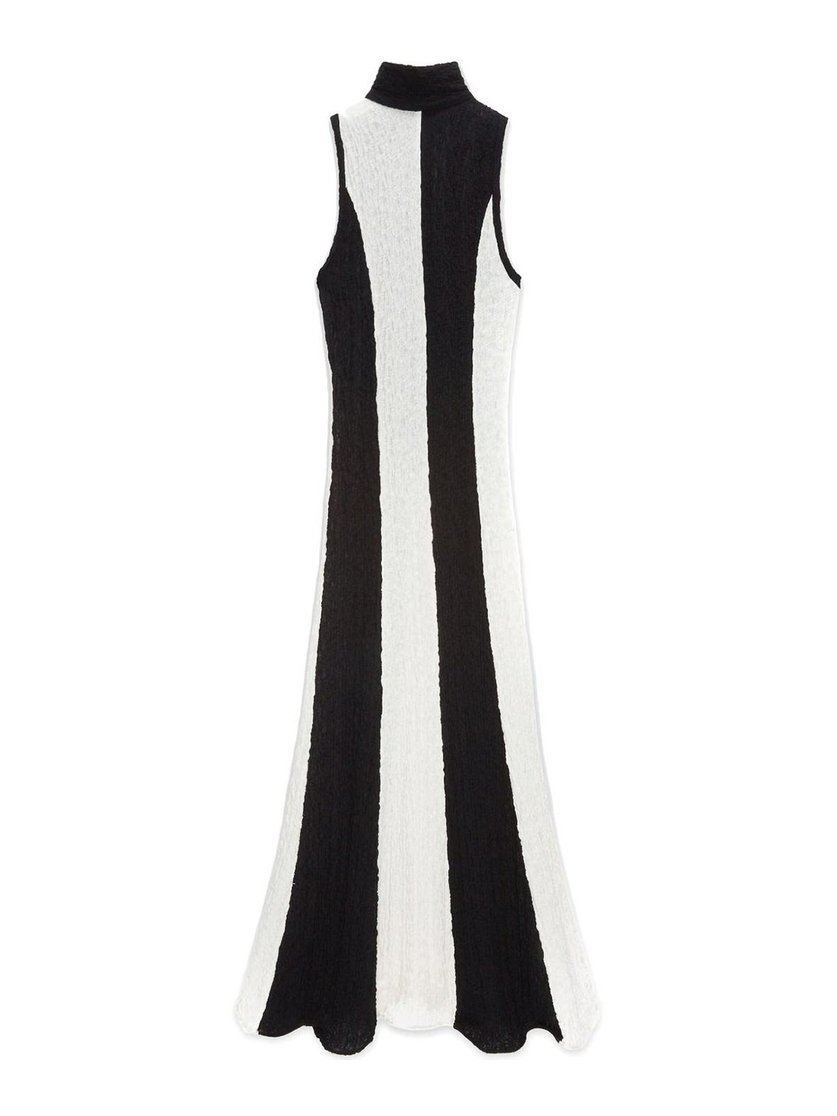 Msgm Crinkled Cotton Blend Maxi Dress In Black