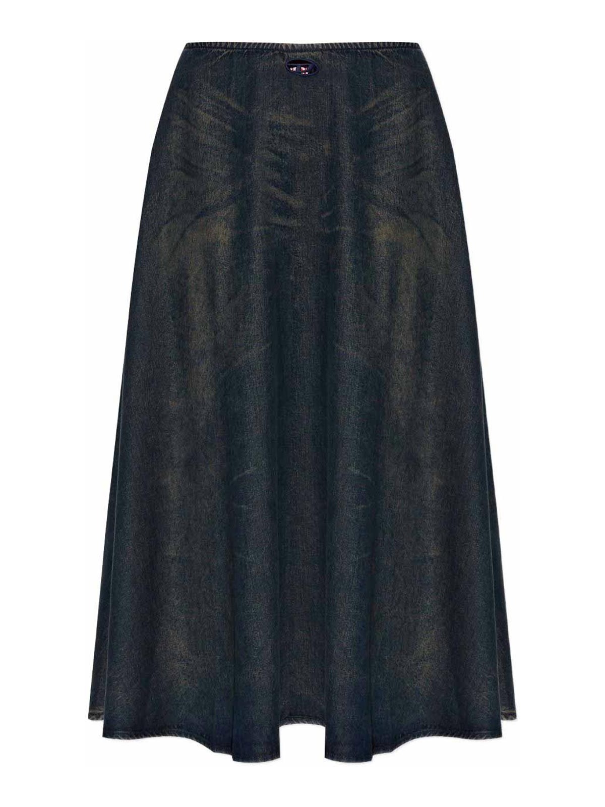 Diesel Navy Blue Maxi Skirt `de-annie-s` In Blue