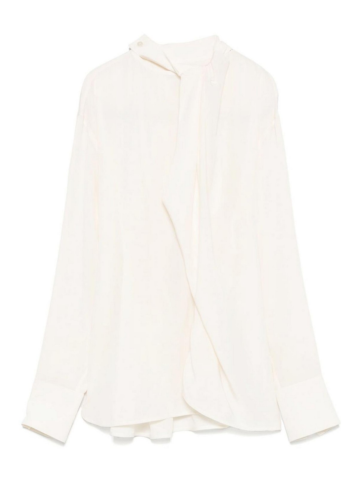 Victoria Beckham Ivory Silk Blouse In White