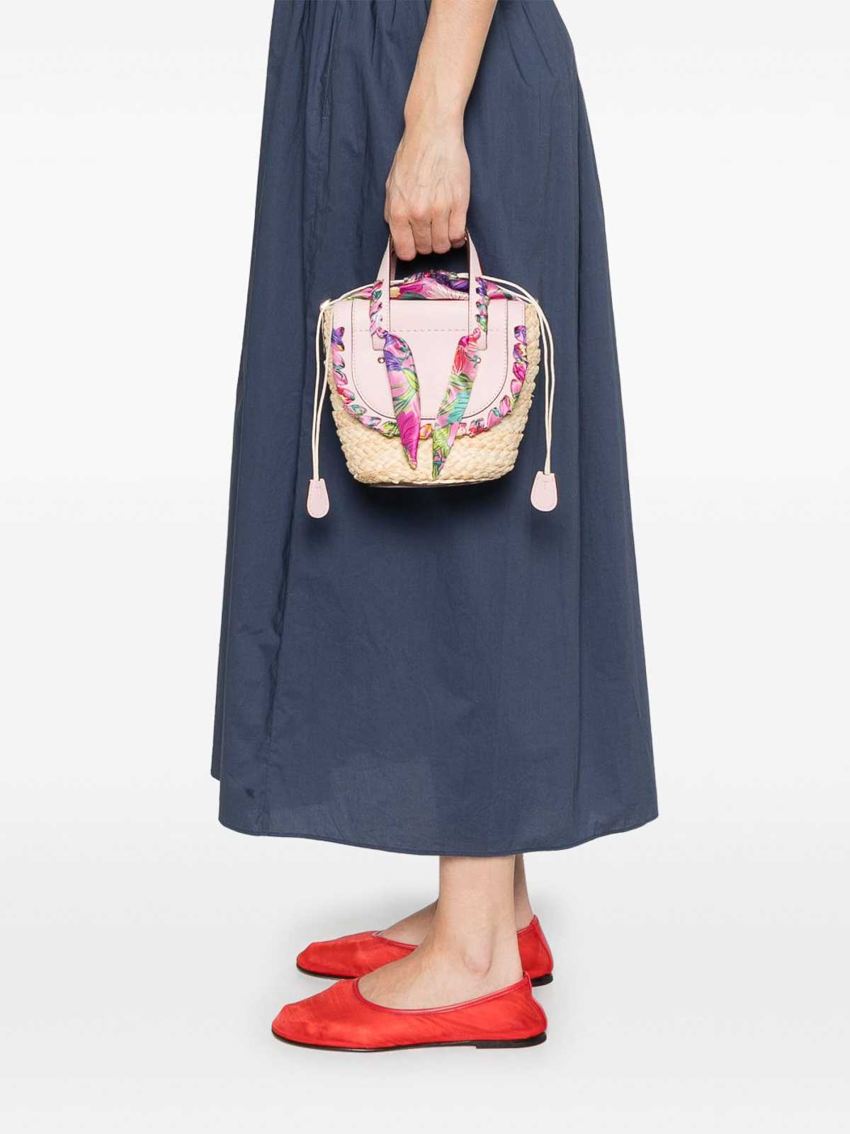 Cuba Lab Habanera Silk - Bomb Handle Bag In Silver