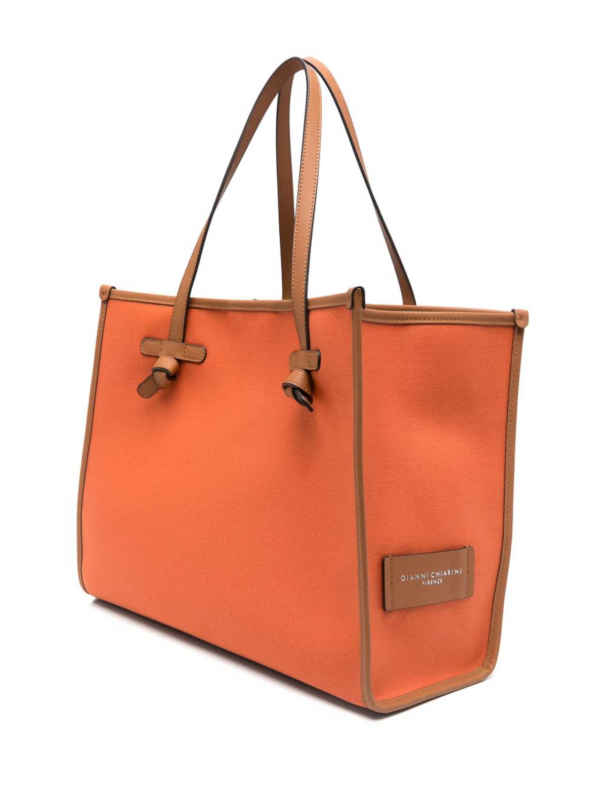 トートバッグ GIANNI CHIARINI Woman Tote bags Orange BS6850COMMCNVSE 13934 Gianni Chiarini Marcella Orange Cotton Shopping Bag