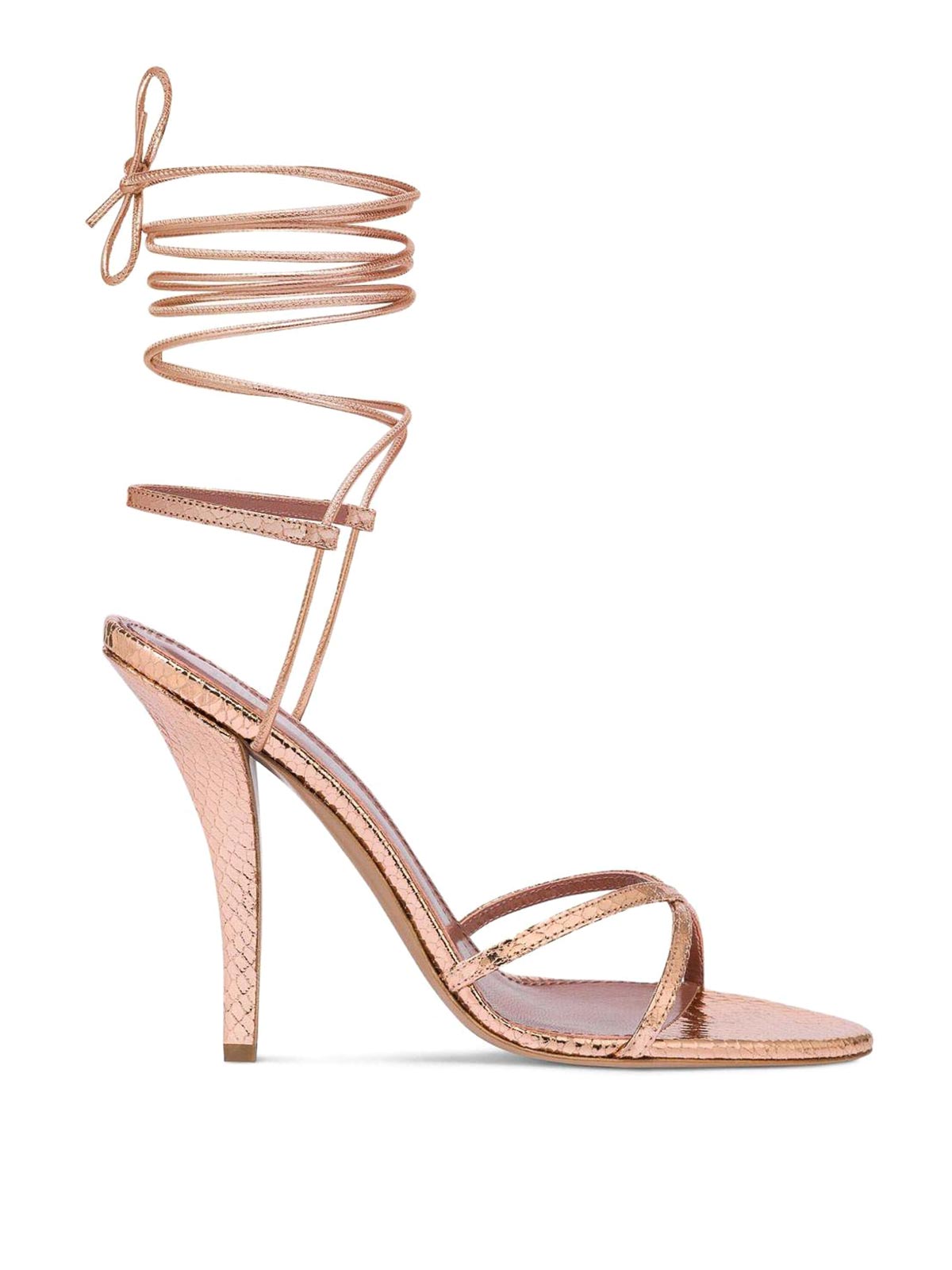 Paris Texas Linda Sandals With Heel In Gold Leather