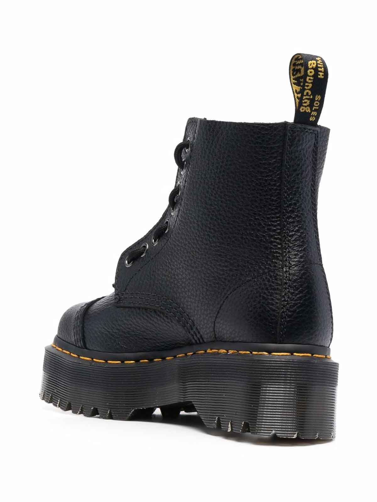 Dr. Martens' Sinclair Black Leather Lace-up Boots In Black