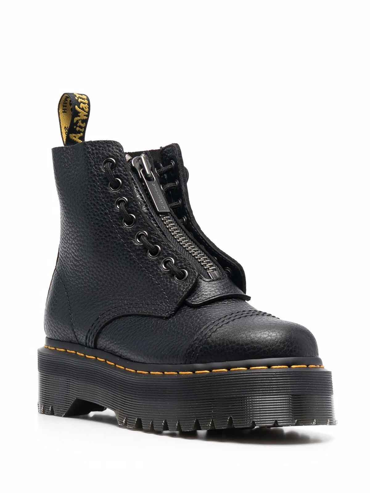 Dr. Martens' Sinclair Black Leather Lace-up Boots In Black