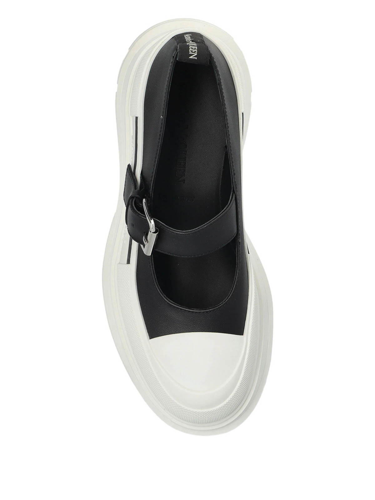 Alexander Mcqueen Two-tone Leather And Rubber Ballerinas In Animal Print