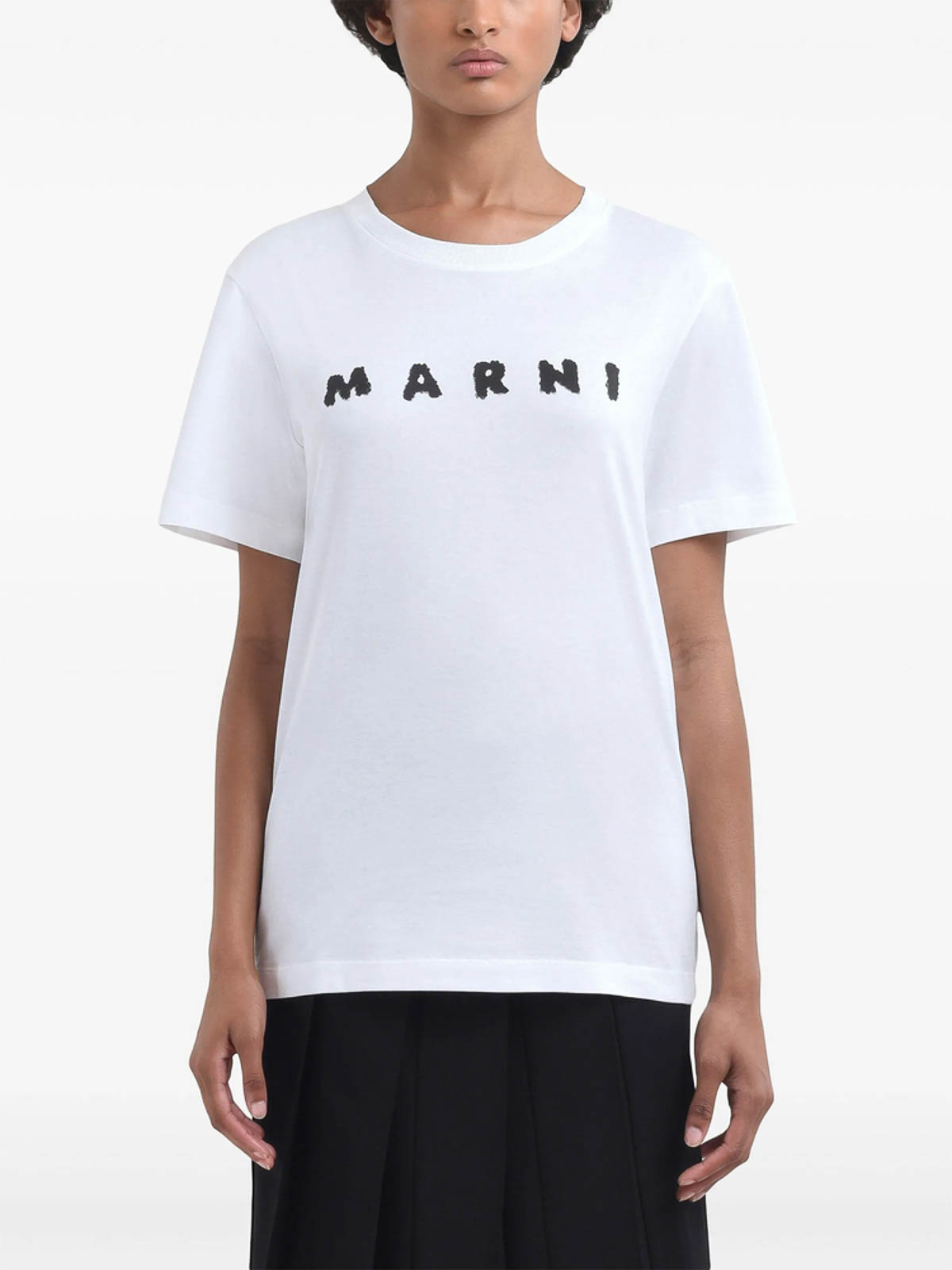 Marni Logo Short-sleeved T-shirt In White