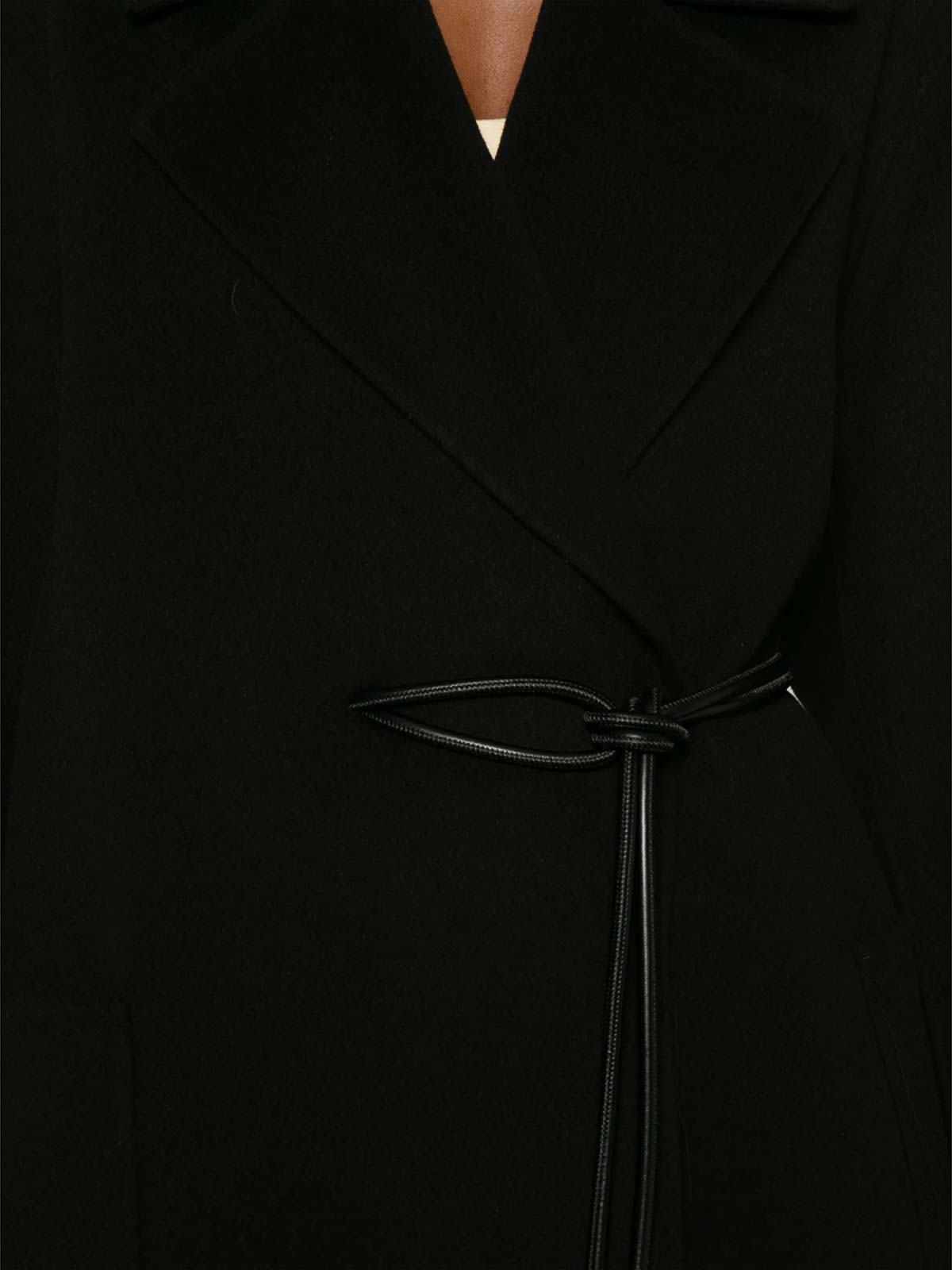 Sportmax Belted Double-breasted Coat In Black