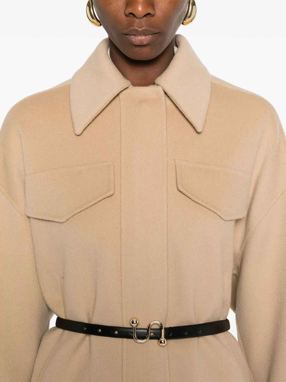 Sportmax Lapel Long-sleeved Suit Jacket In Brown