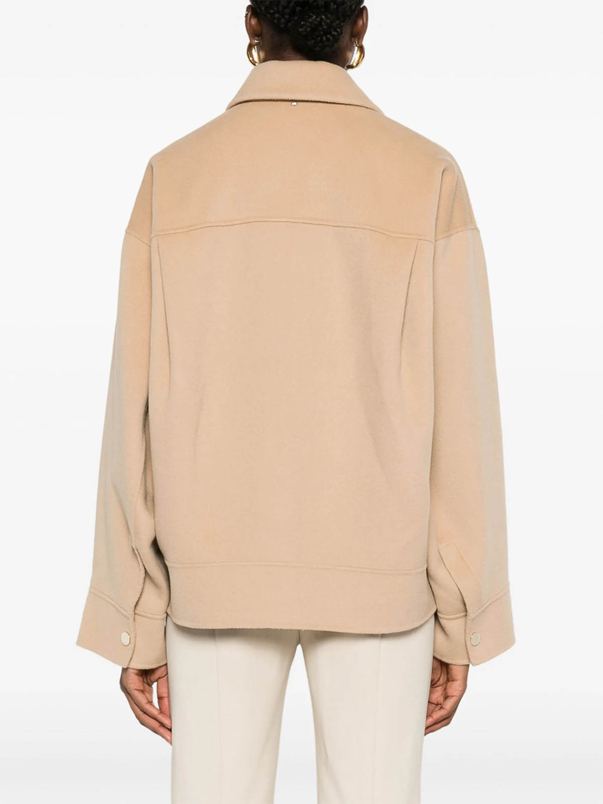 Sportmax Lapel Long-sleeved Suit Jacket In Brown