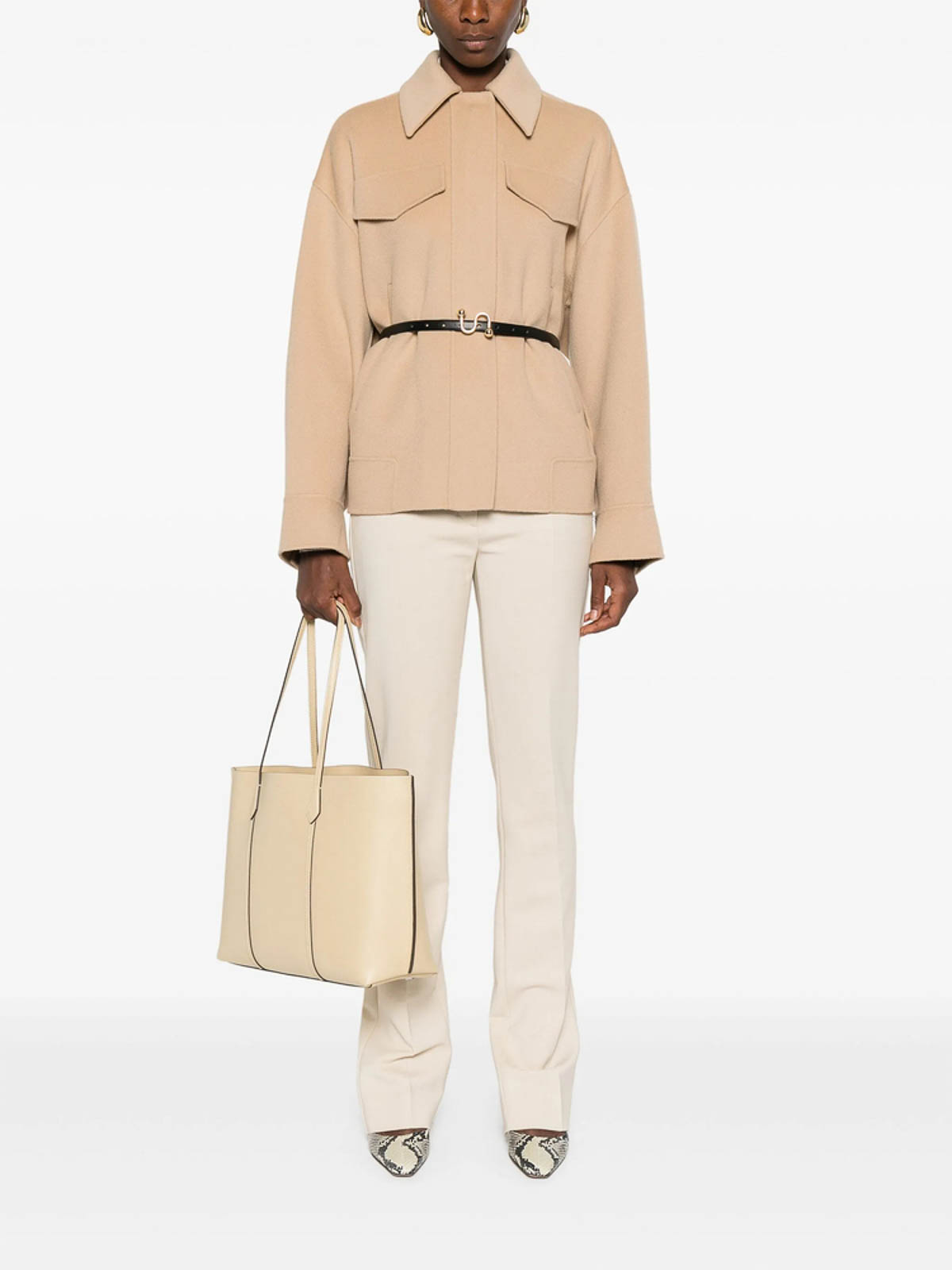 Sportmax Lapel Long-sleeved Suit Jacket In Brown
