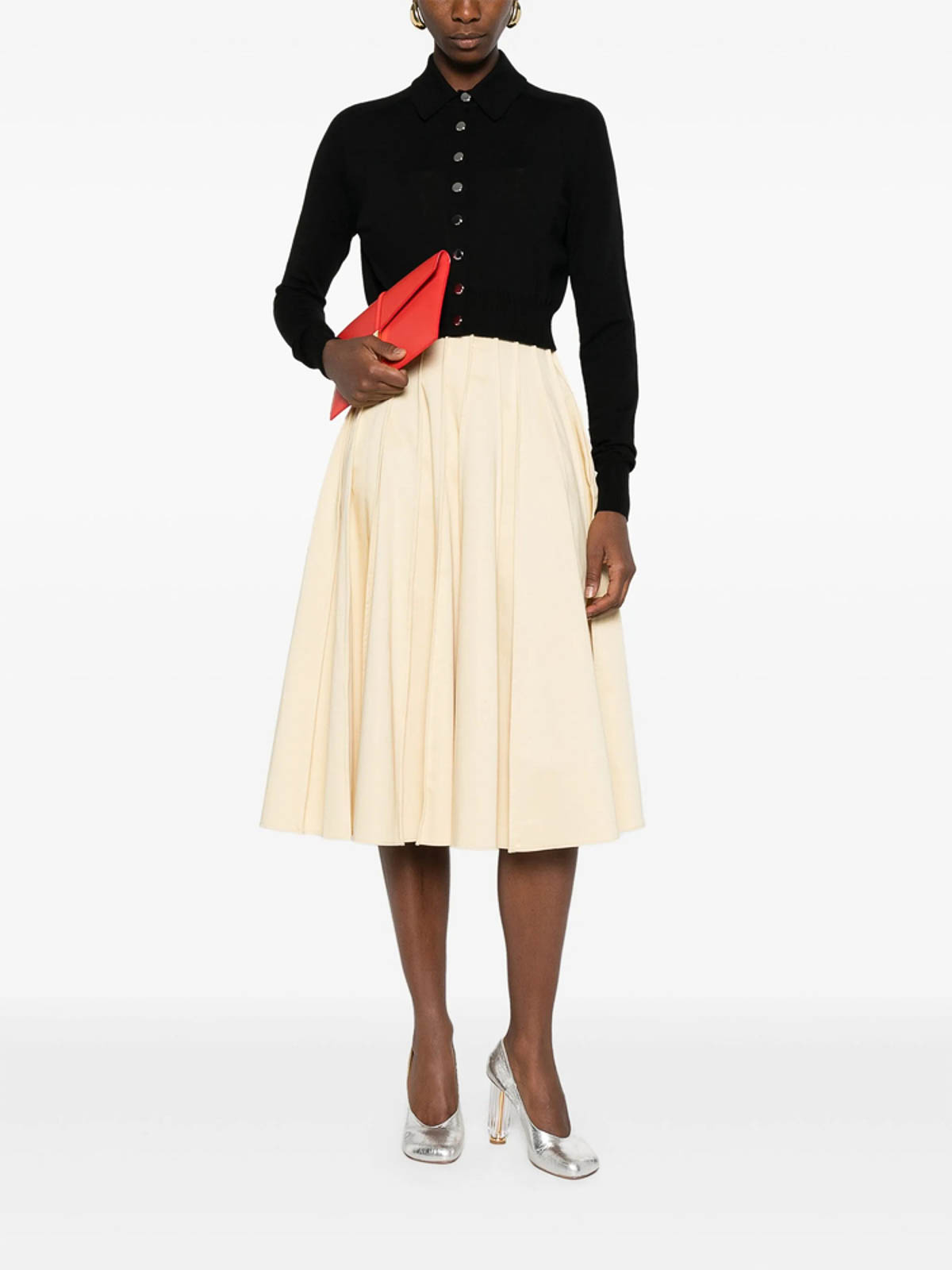 Sportmax Soft Fit Wool Cropped Cardigan Clothing In Black