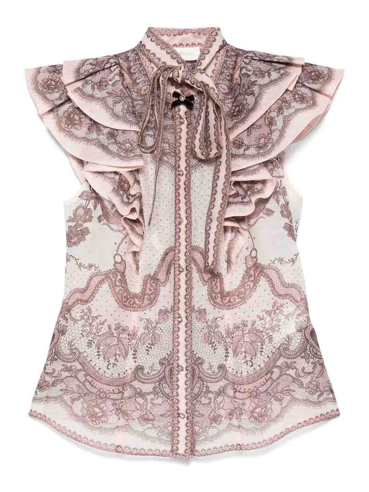 Zimmermann Crush Frilled Fitted Blouse