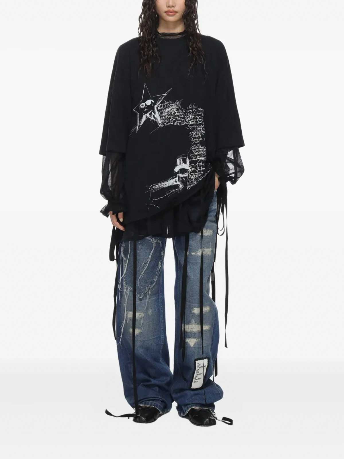 Ann Demeulemeester Claire 5-pockets Comfort Trousers In Multi