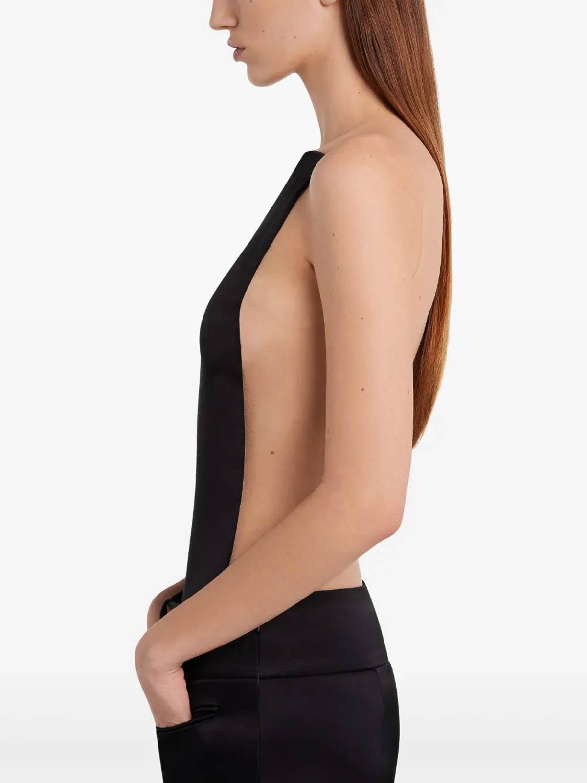 Courrèges Illusion Bodysuit In Black