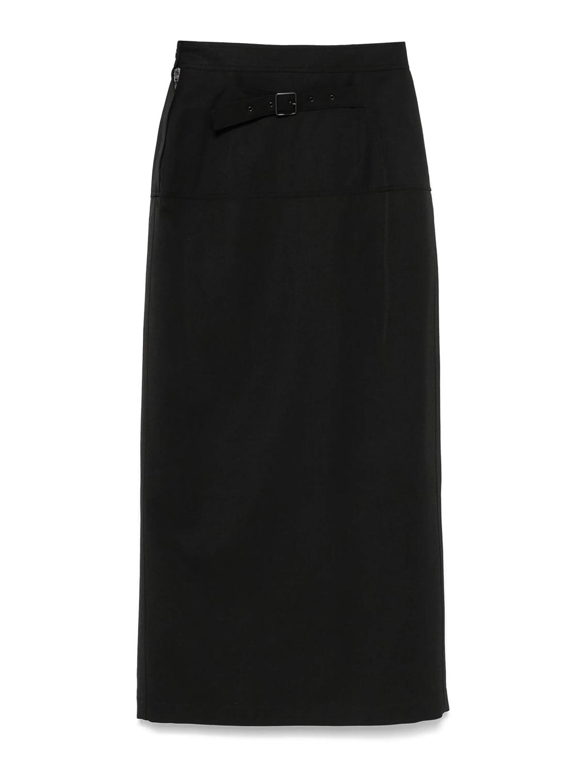 Lemaire Slited Midi Skirt In Black