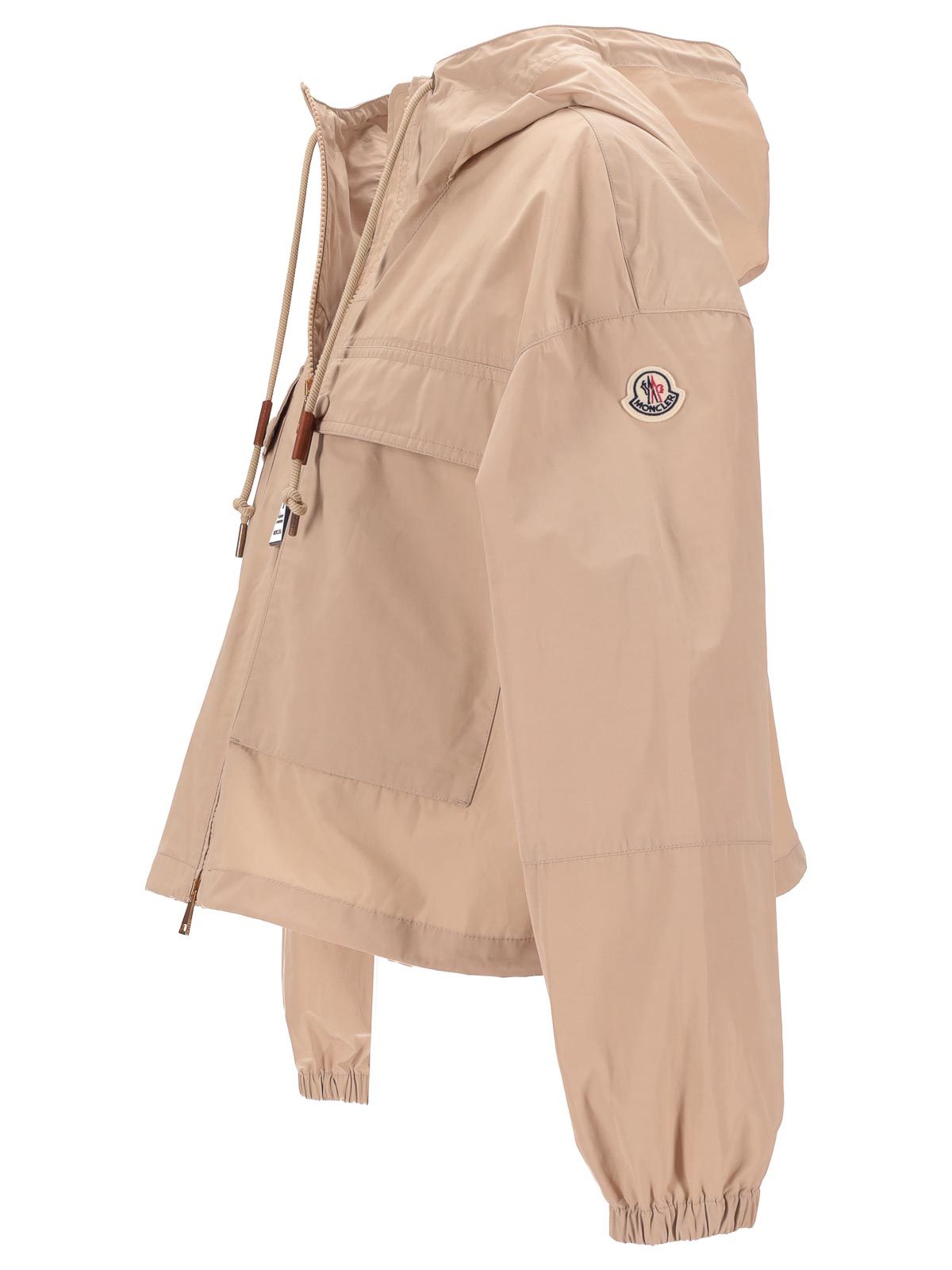 Moncler Sauvan Short Parka In Sand