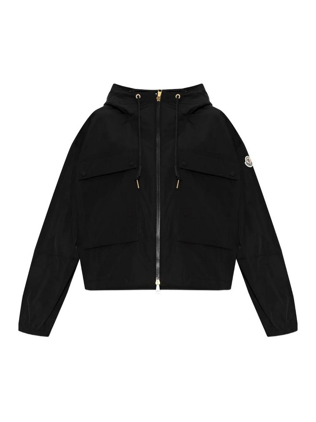 Moncler Sauvan Short Parka In Black