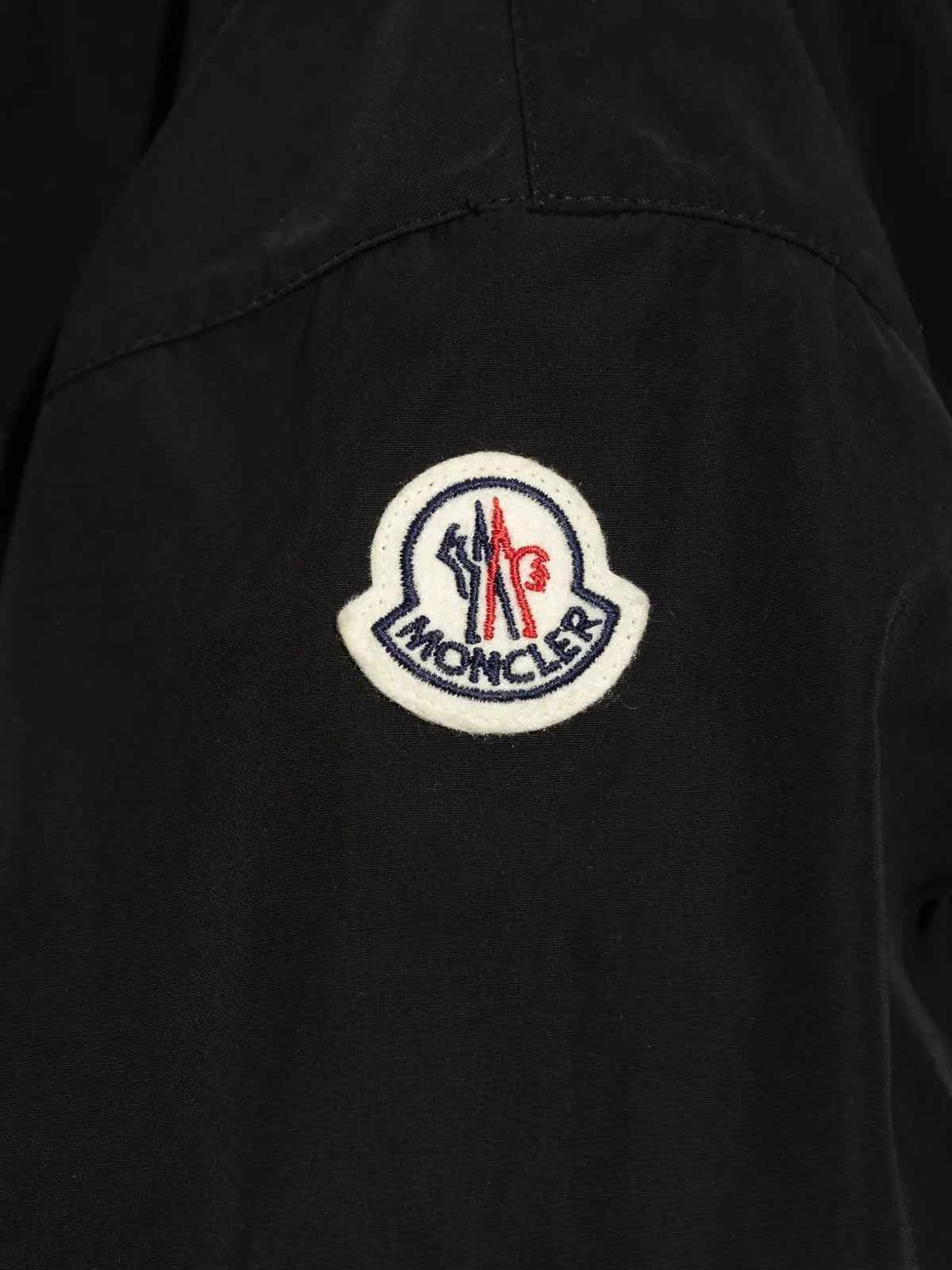 Moncler Sauvan Short Parka In Black