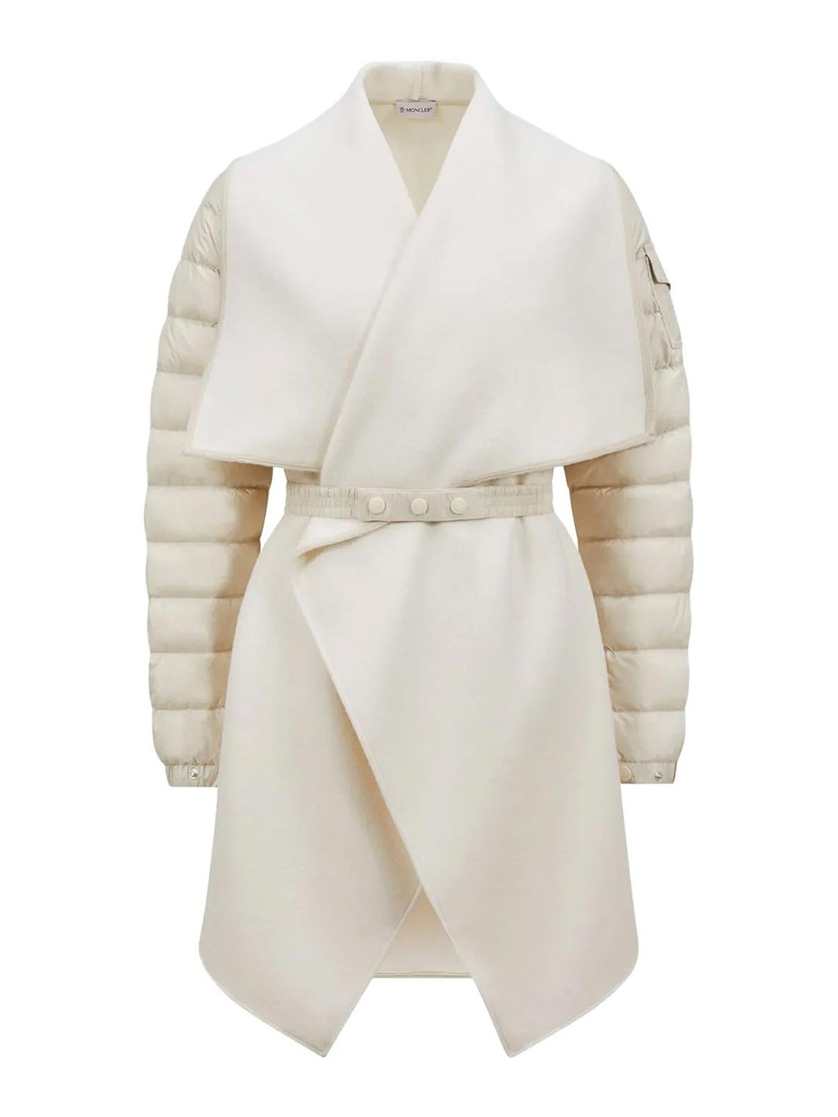 Moncler Padded Down Cape In Sand