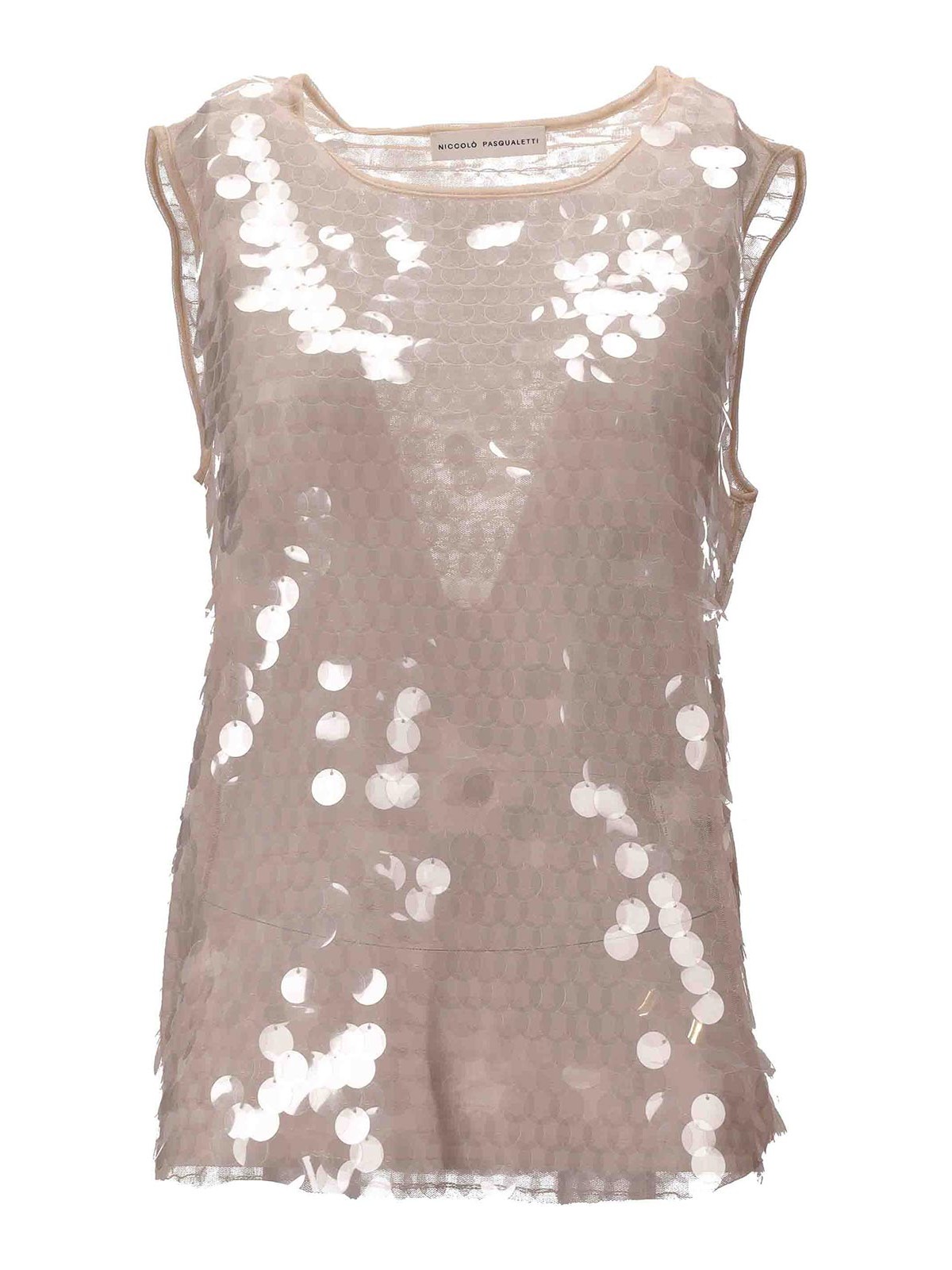 Niccolò Pasqualetti Carta Tank - Paillettes In Nude
