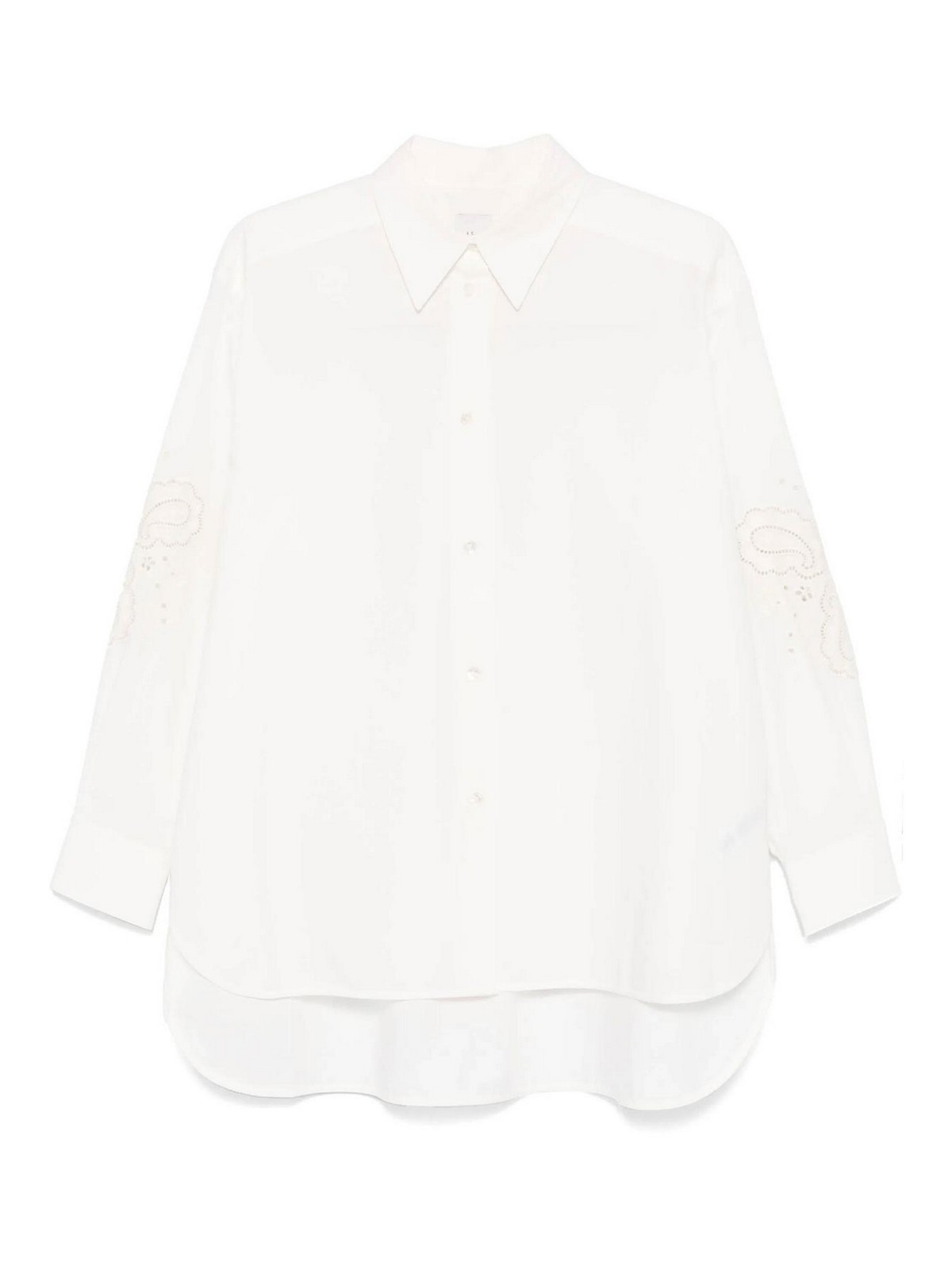 Paul Smith Floral-embroidery Shirt In White