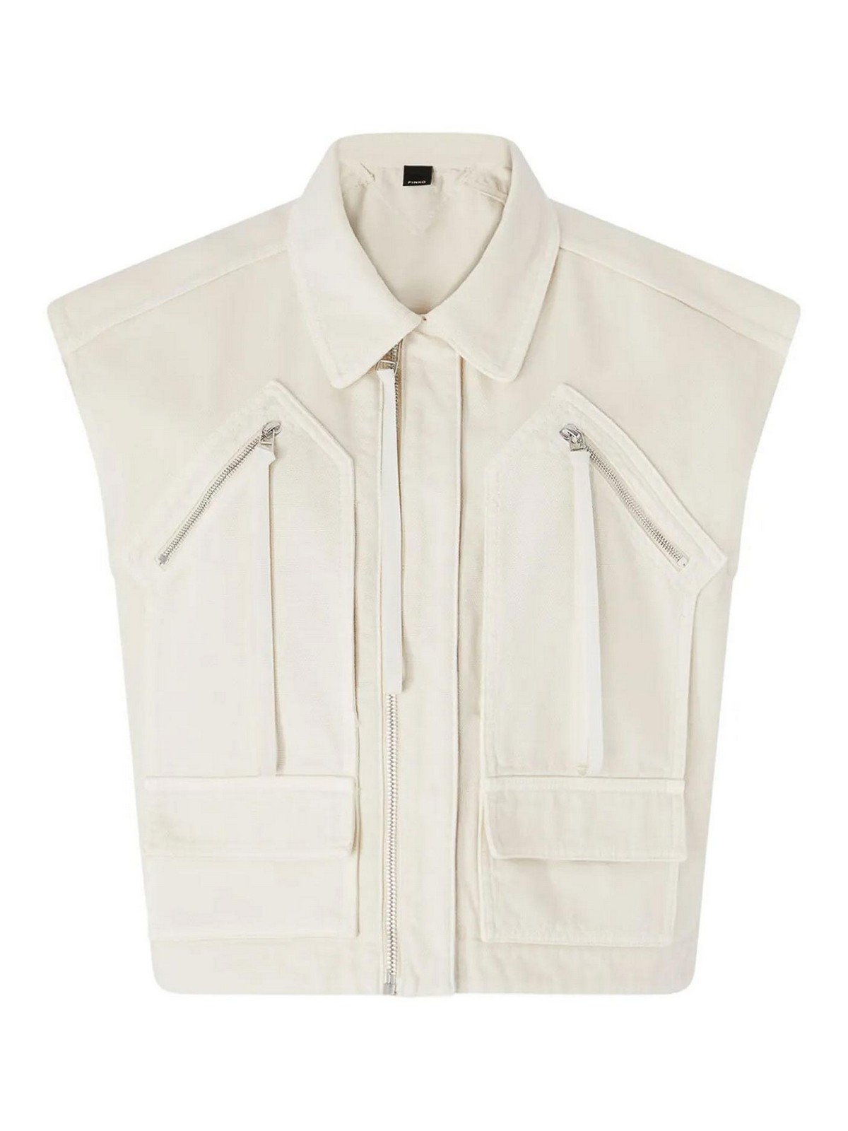 Pinko Gerard Cropped Vest In White