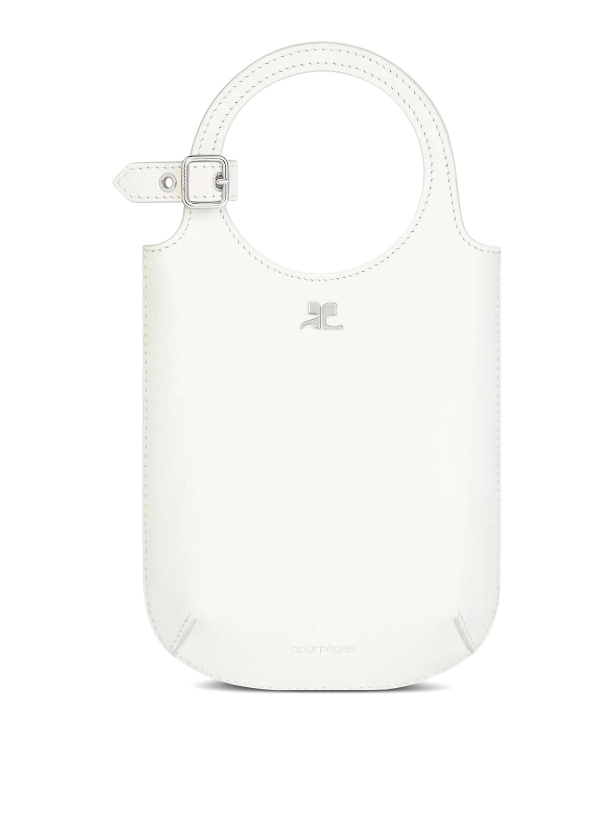 Courrèges Slim Holy Tote Bag In White